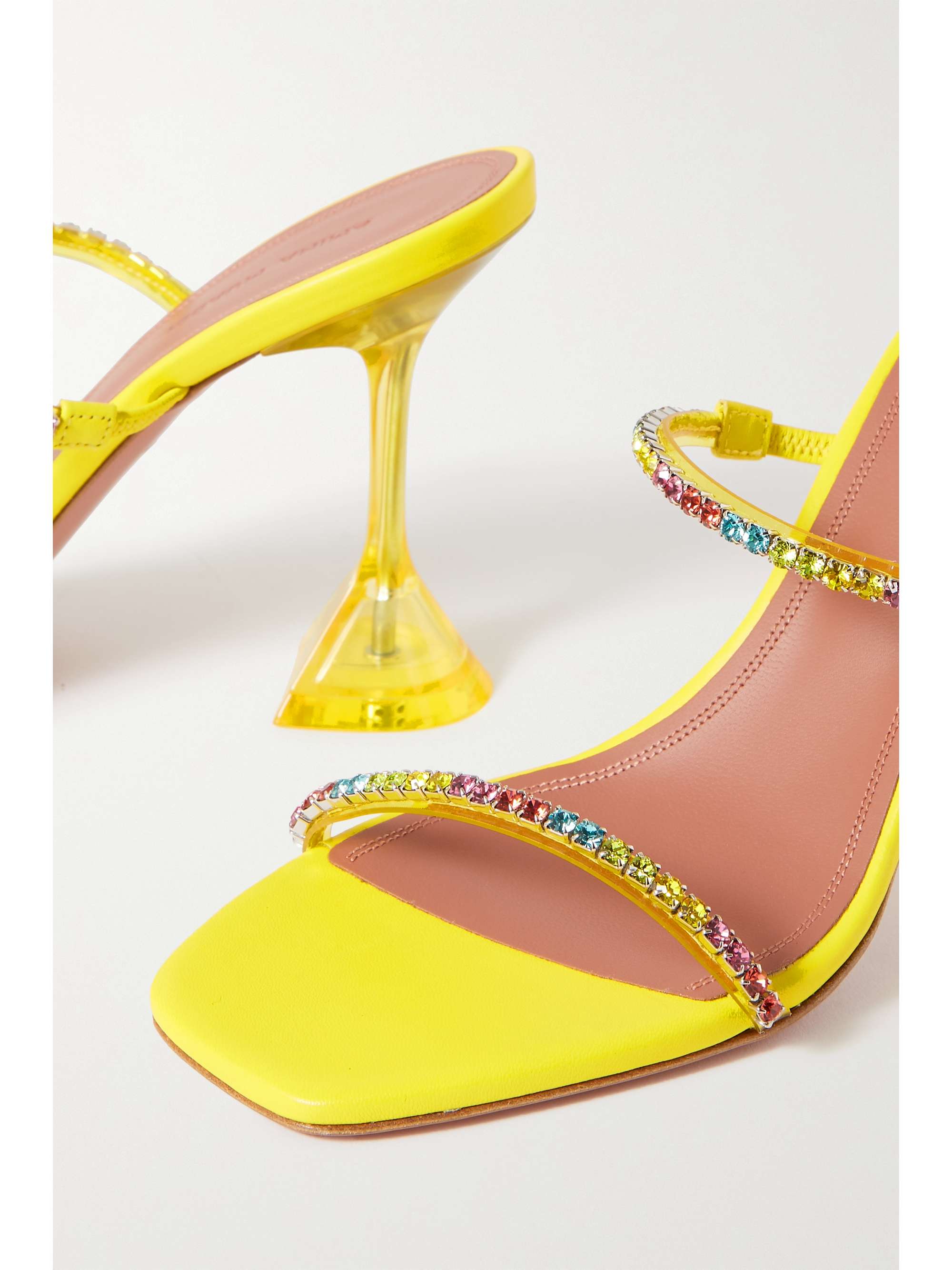 AMINA MUADDI Gilda crystal-embellished PVC mules