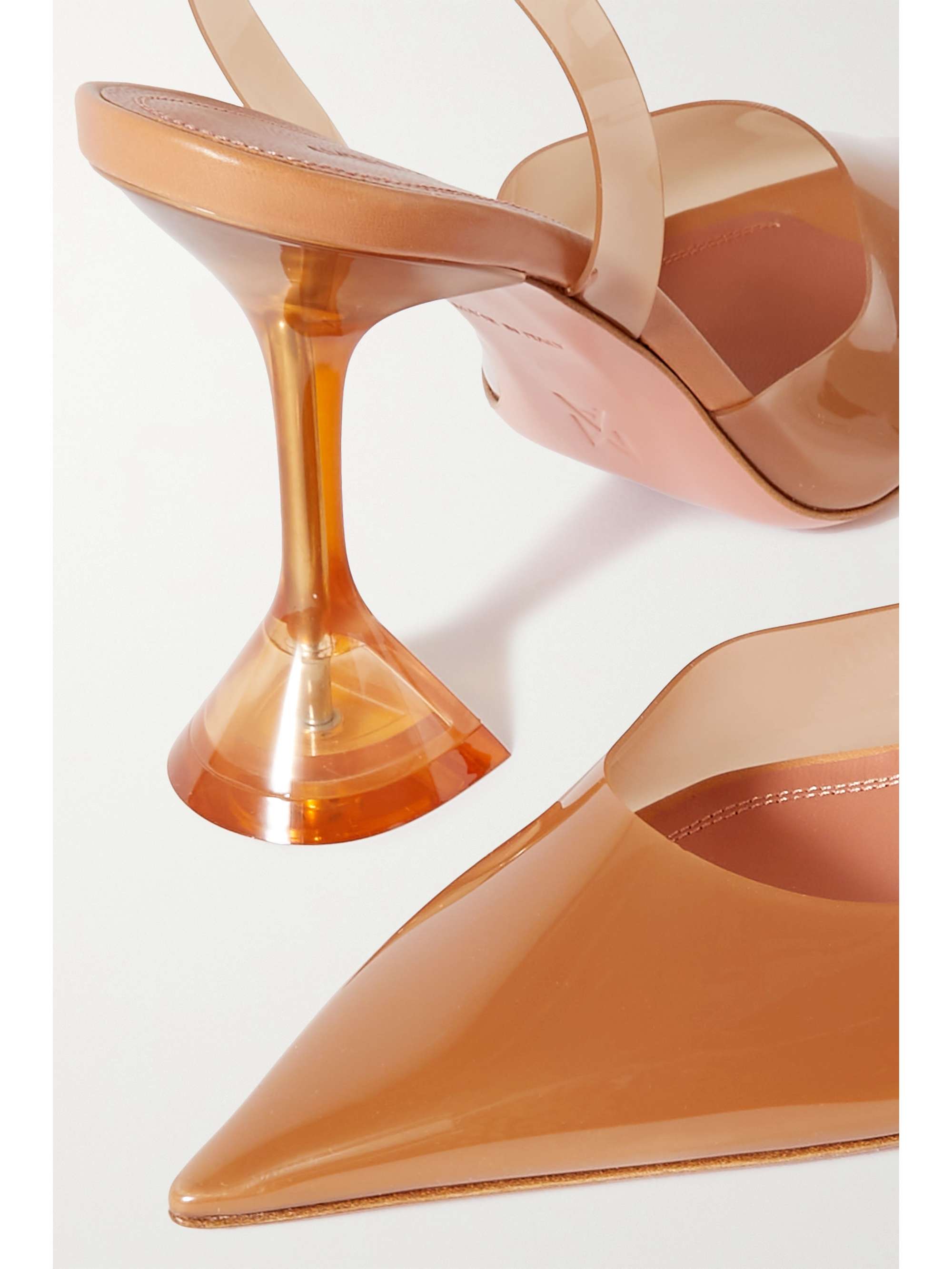 AMINA MUADDI Holli Glass PVC slingback pumps