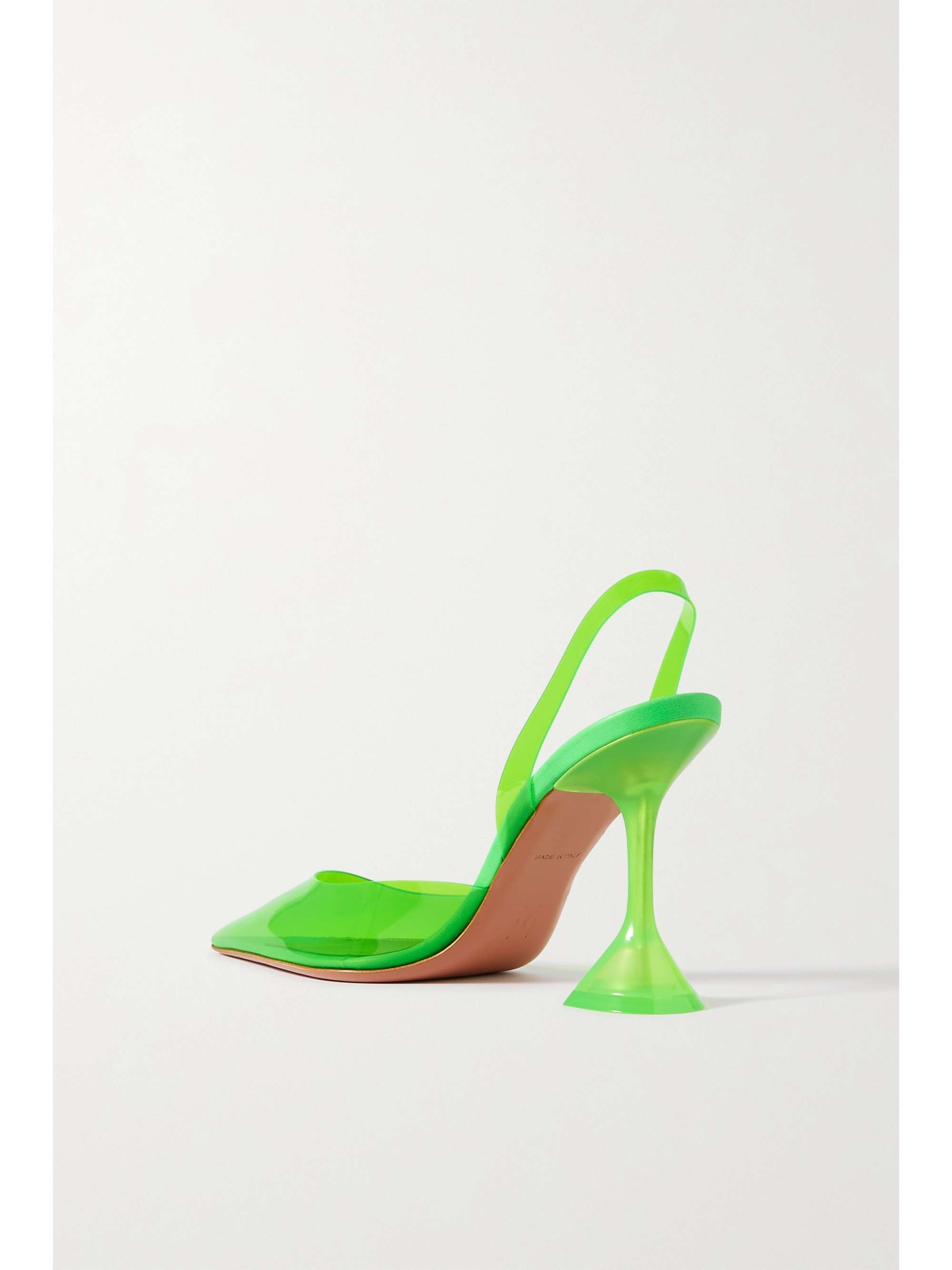 AMINA MUADDI Holli Glass neon PVC slingback pumps | NET-A-PORTER