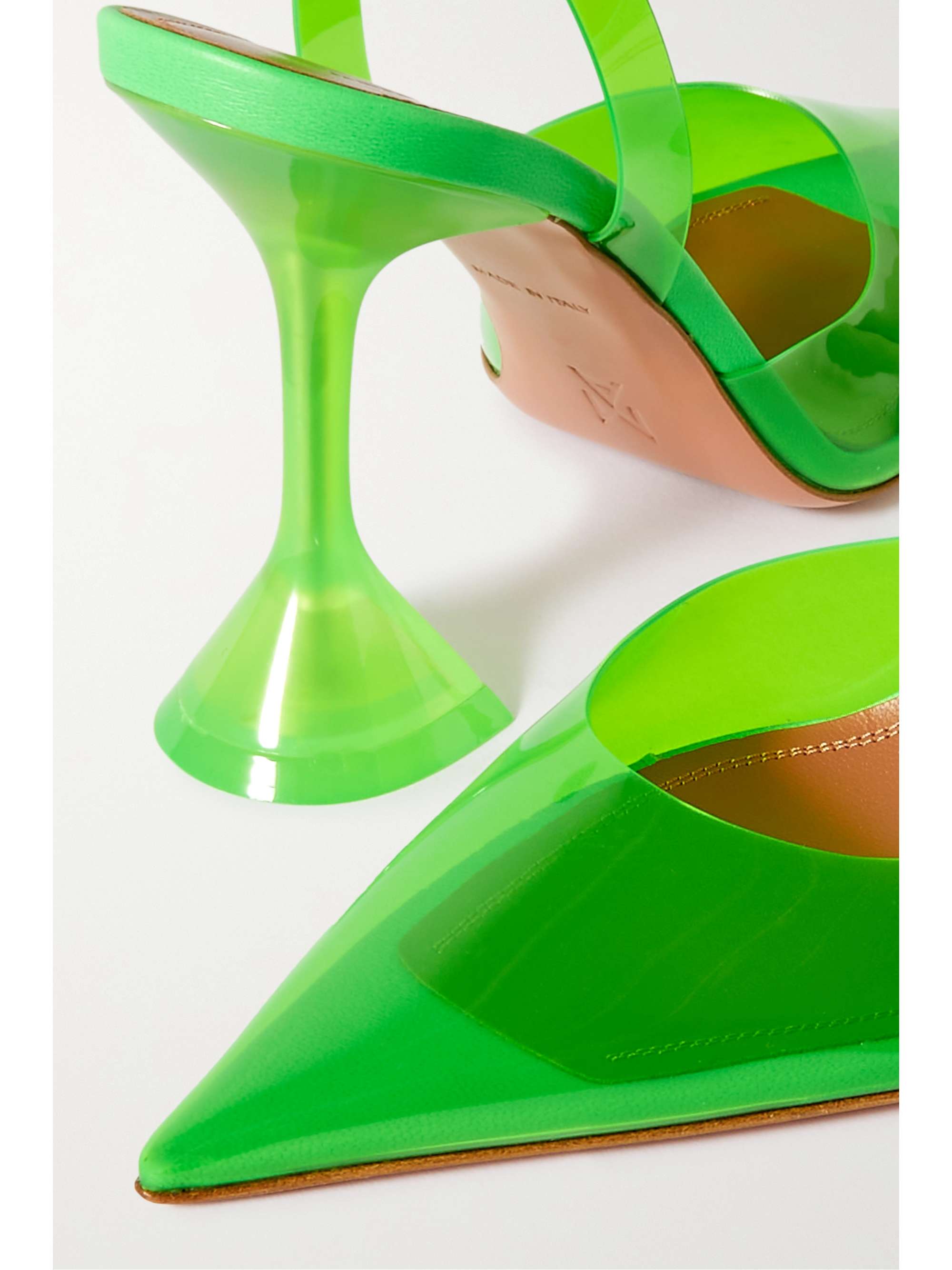 AMINA MUADDI Holli Glass PVC slingback pumps