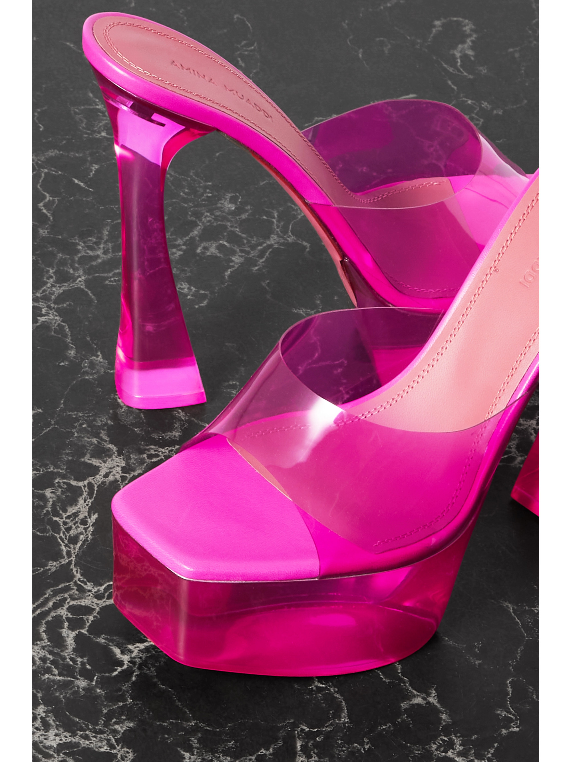 AMINA MUADDI Dalida PVC platform sandals thumbnail