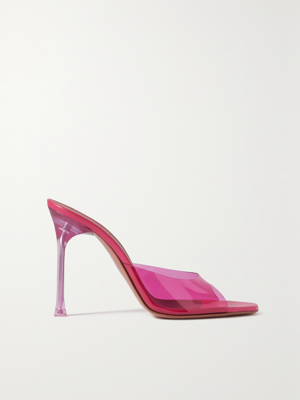 Amina Muaddi - Alexa Pvc Mules - Pink