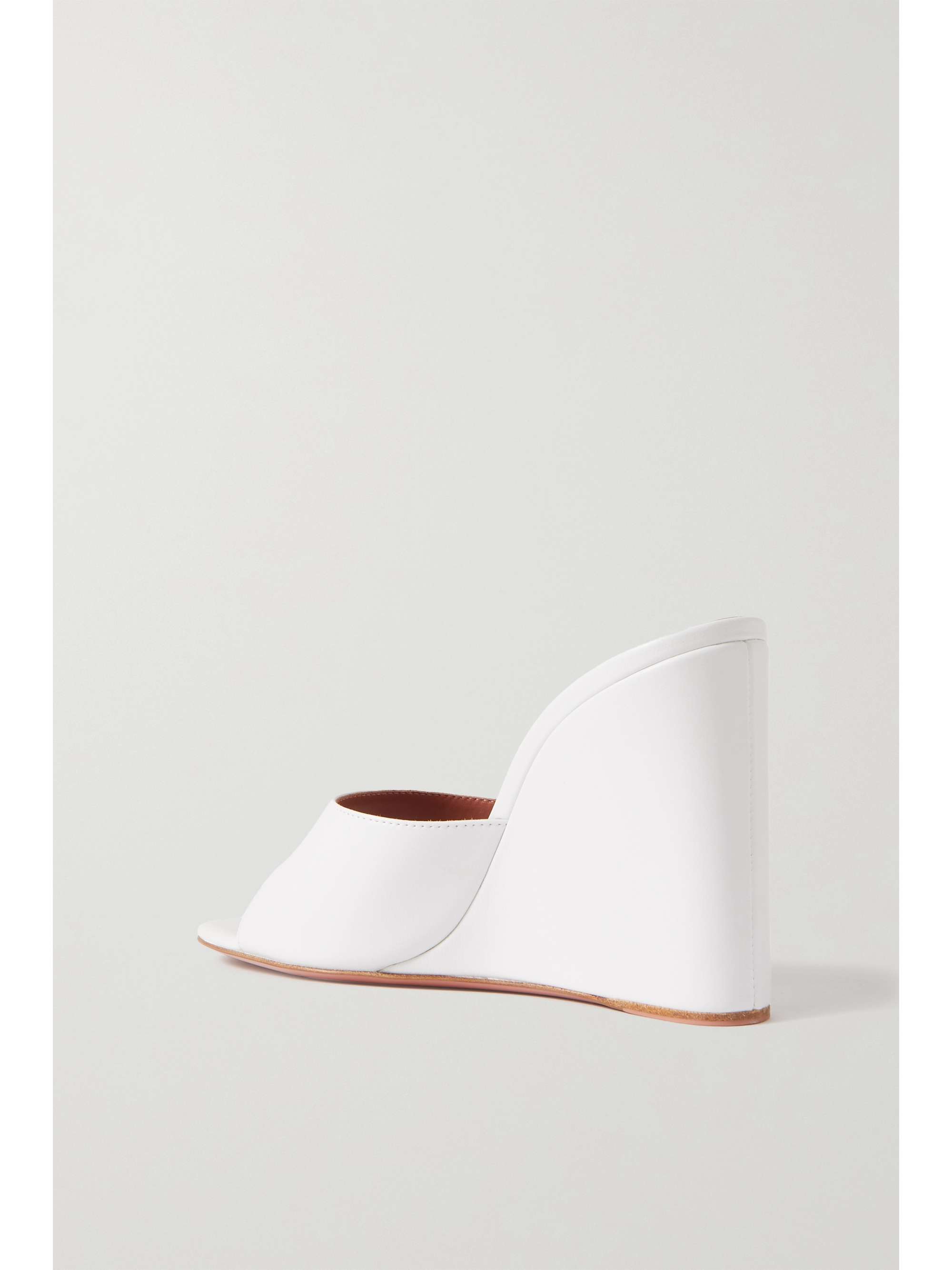 AMINA MUADDI Lupita leather wedge mules | NET-A-PORTER