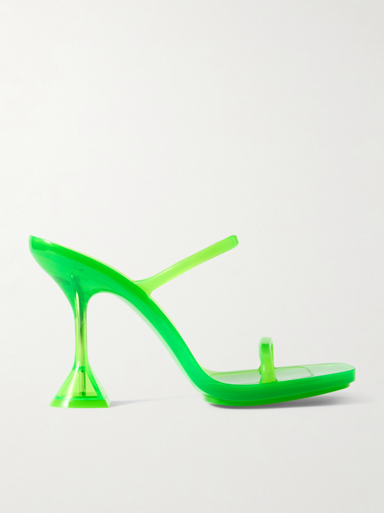 Amina Muaddi Brito Slipper Open-toed Heels Sandals In Green