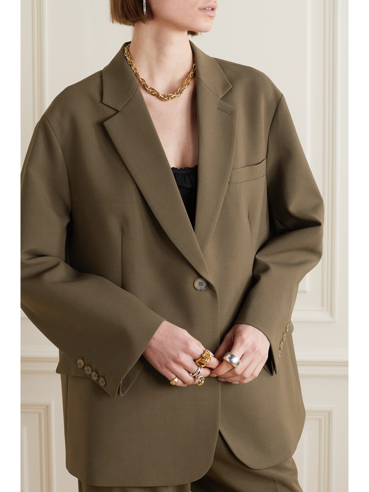 THE FRANKIE SHOP BEA CREPE BLAZER