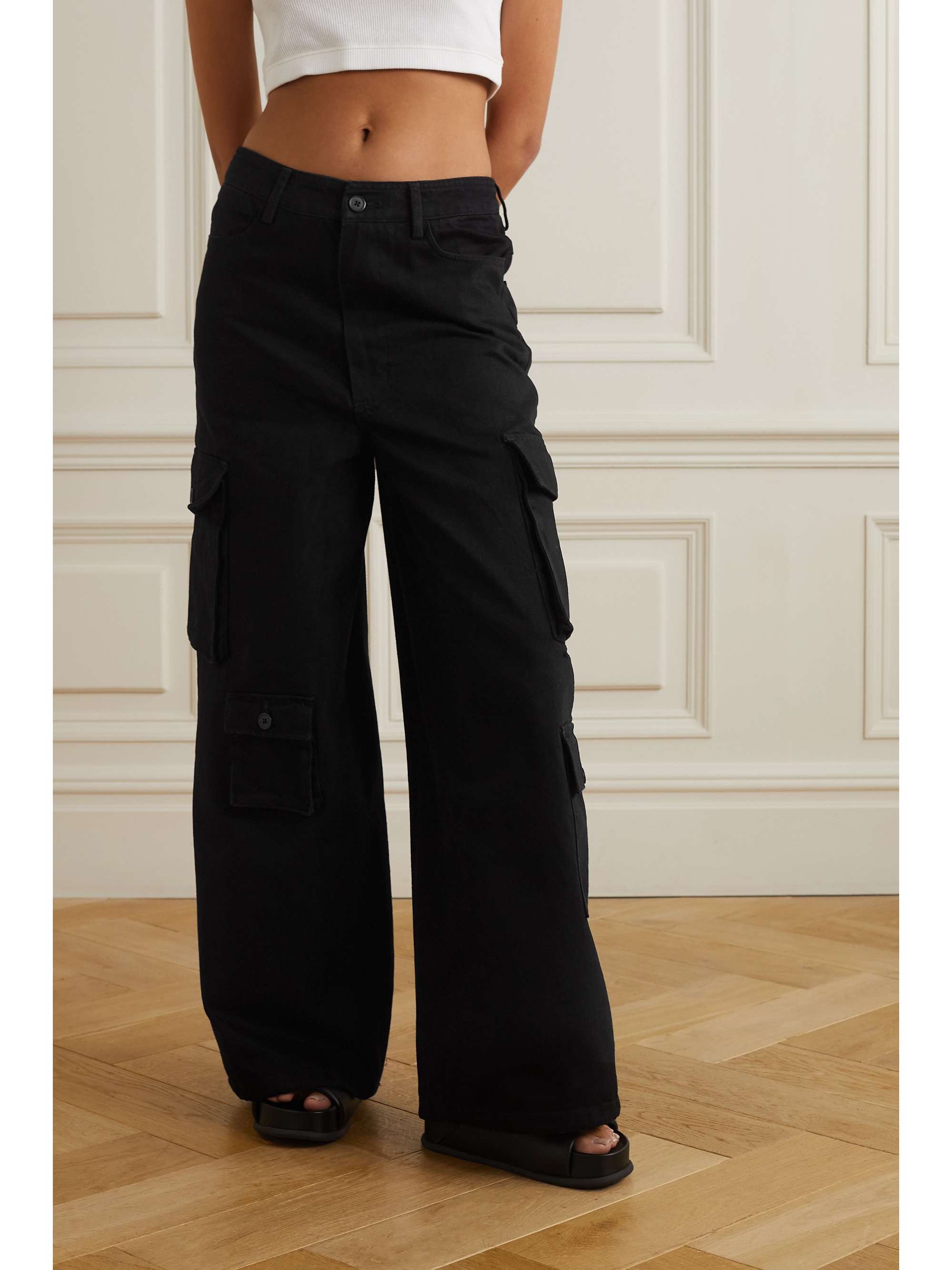 FRANKIE SHOP Hailey denim cargo pants | NET-A-PORTER