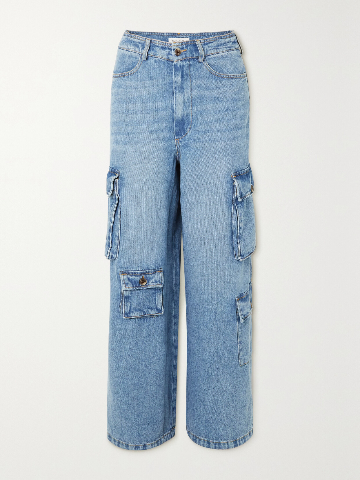 THE FRANKIE SHOP - Hailey Denim Cargo Pants - Blue