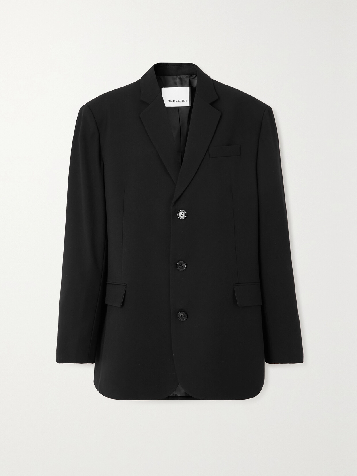 The Frankie Shop Gelso Oversized Tencel Lyocell-blend Blazer In Black