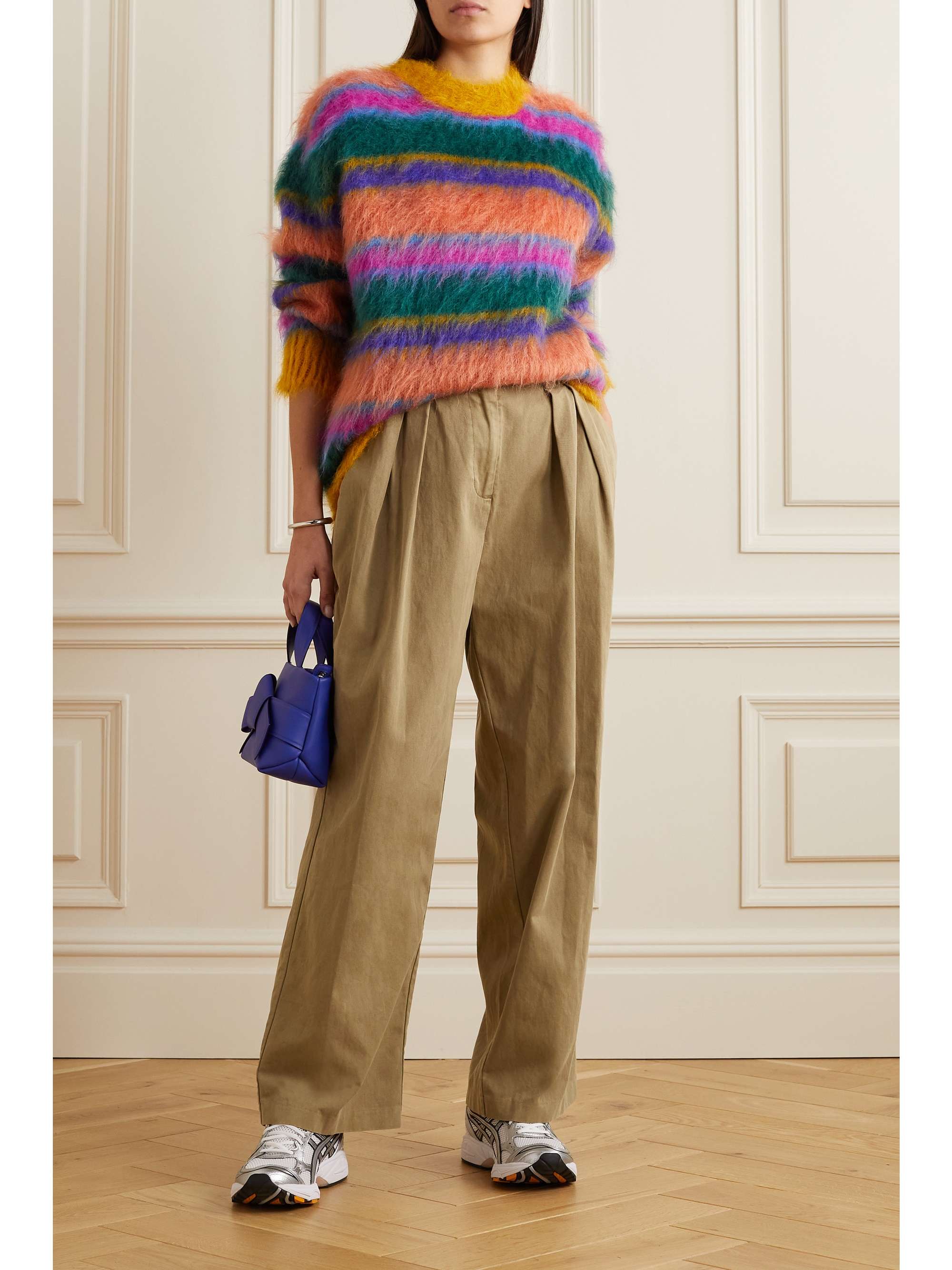 STAUD Luisa pleated cotton-twill wide-leg pants | NET-A-PORTER