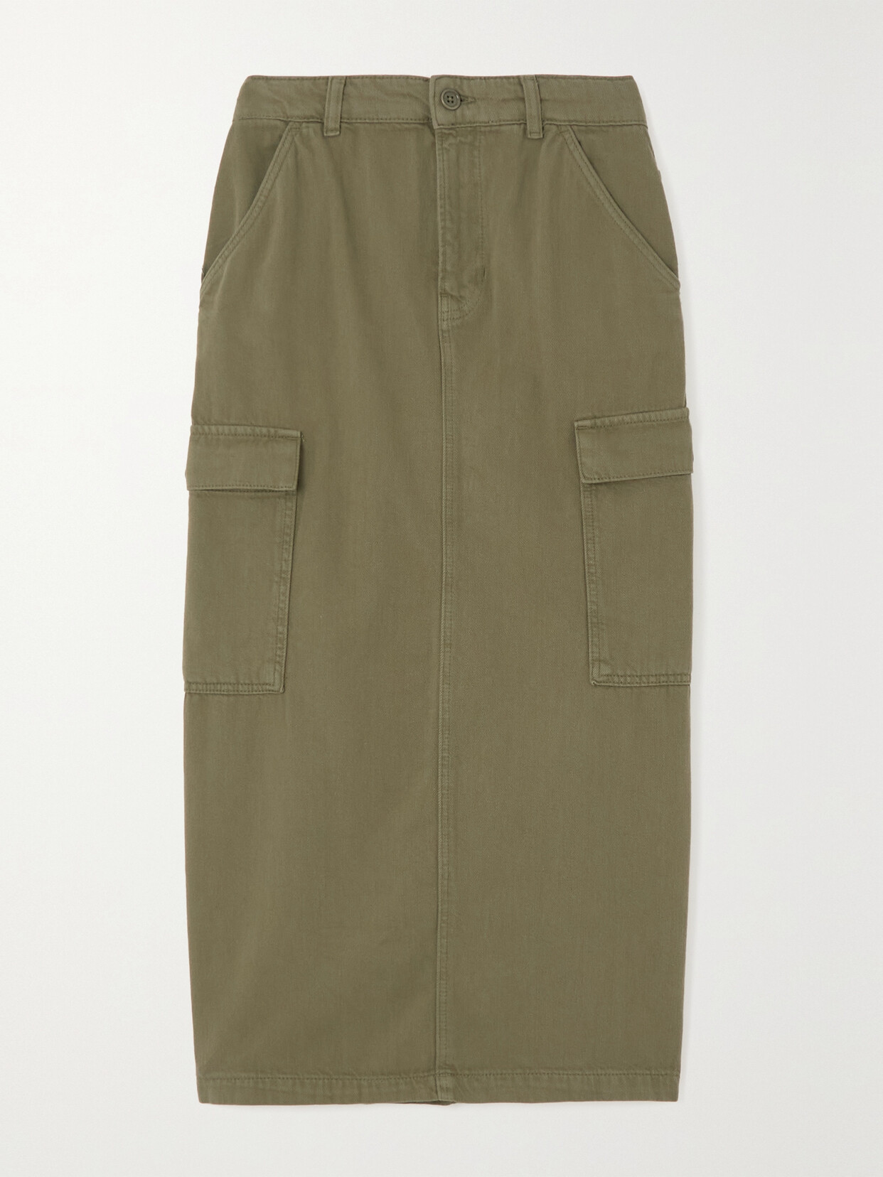 Reformation - Maggi Organic Cotton-twill Midi Skirt - Green