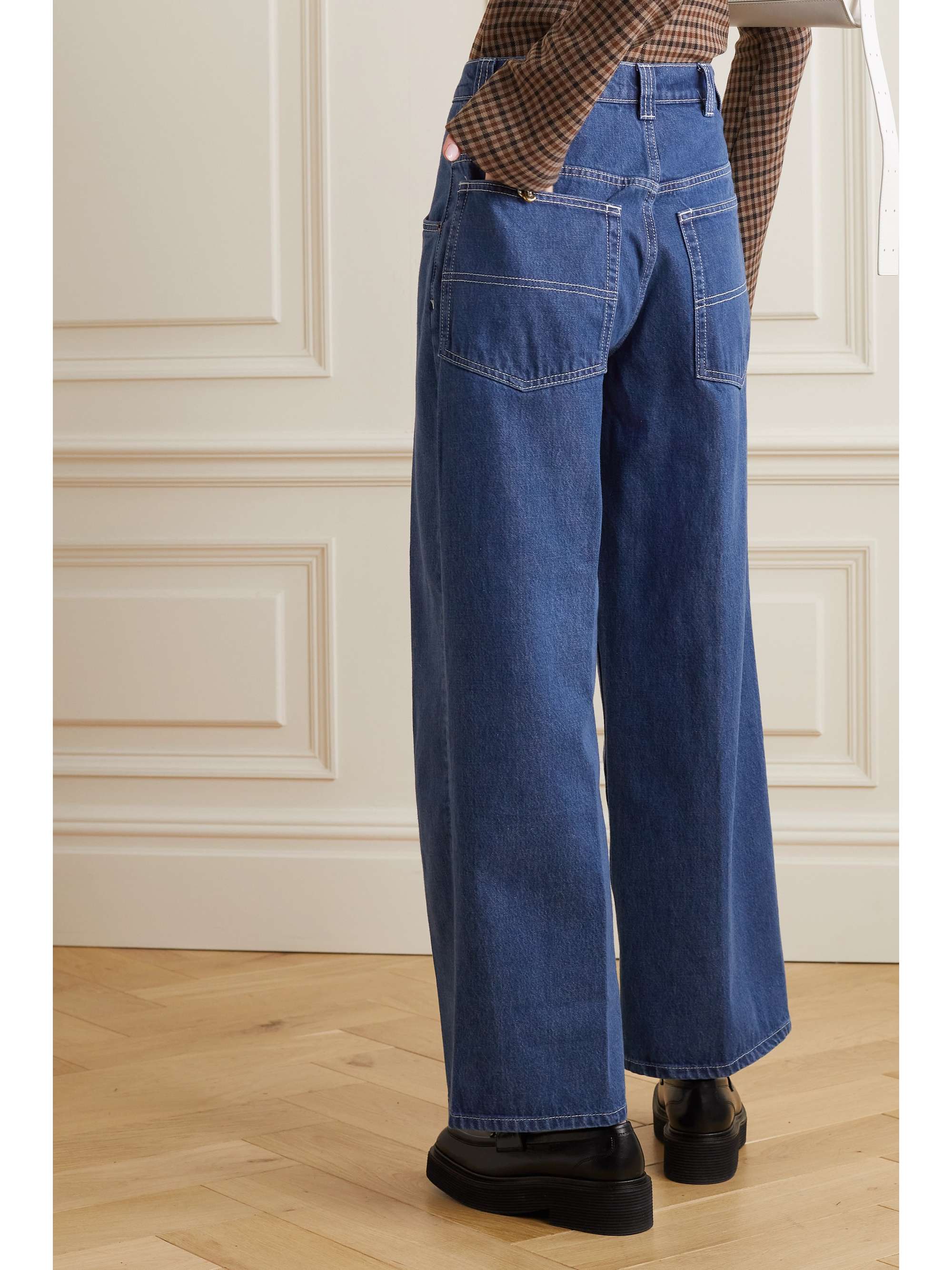 REFORMATION High-rise wide-leg organic jeans