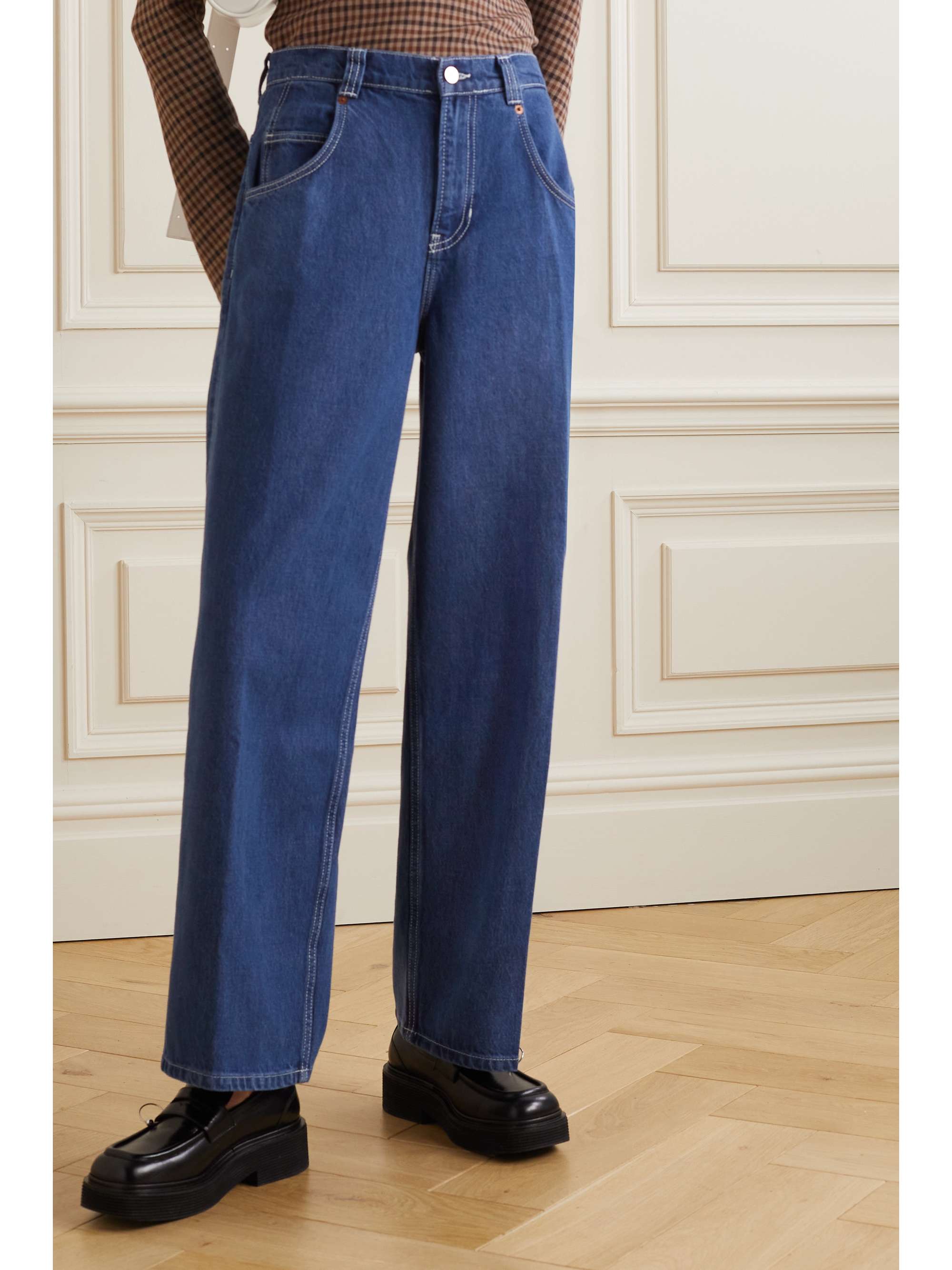 REFORMATION High-rise wide-leg organic jeans