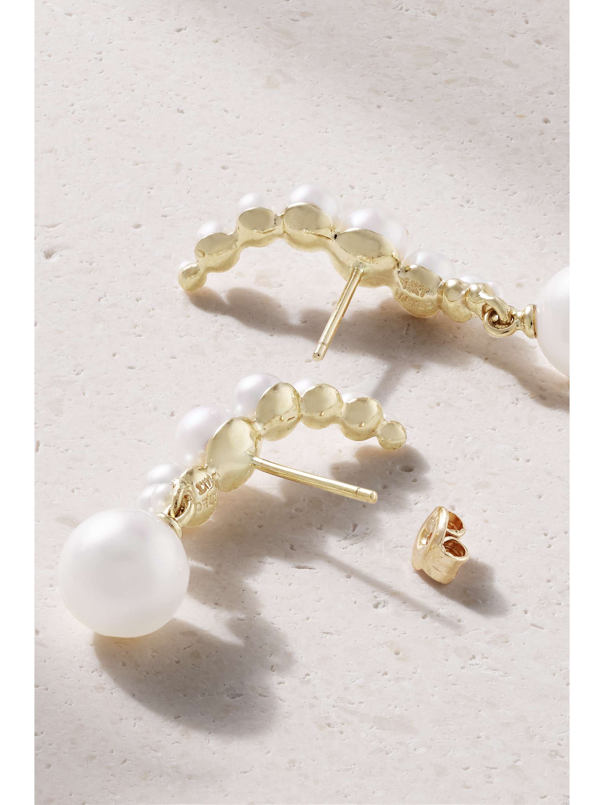 MATEO 14-karat gold pearl earrings