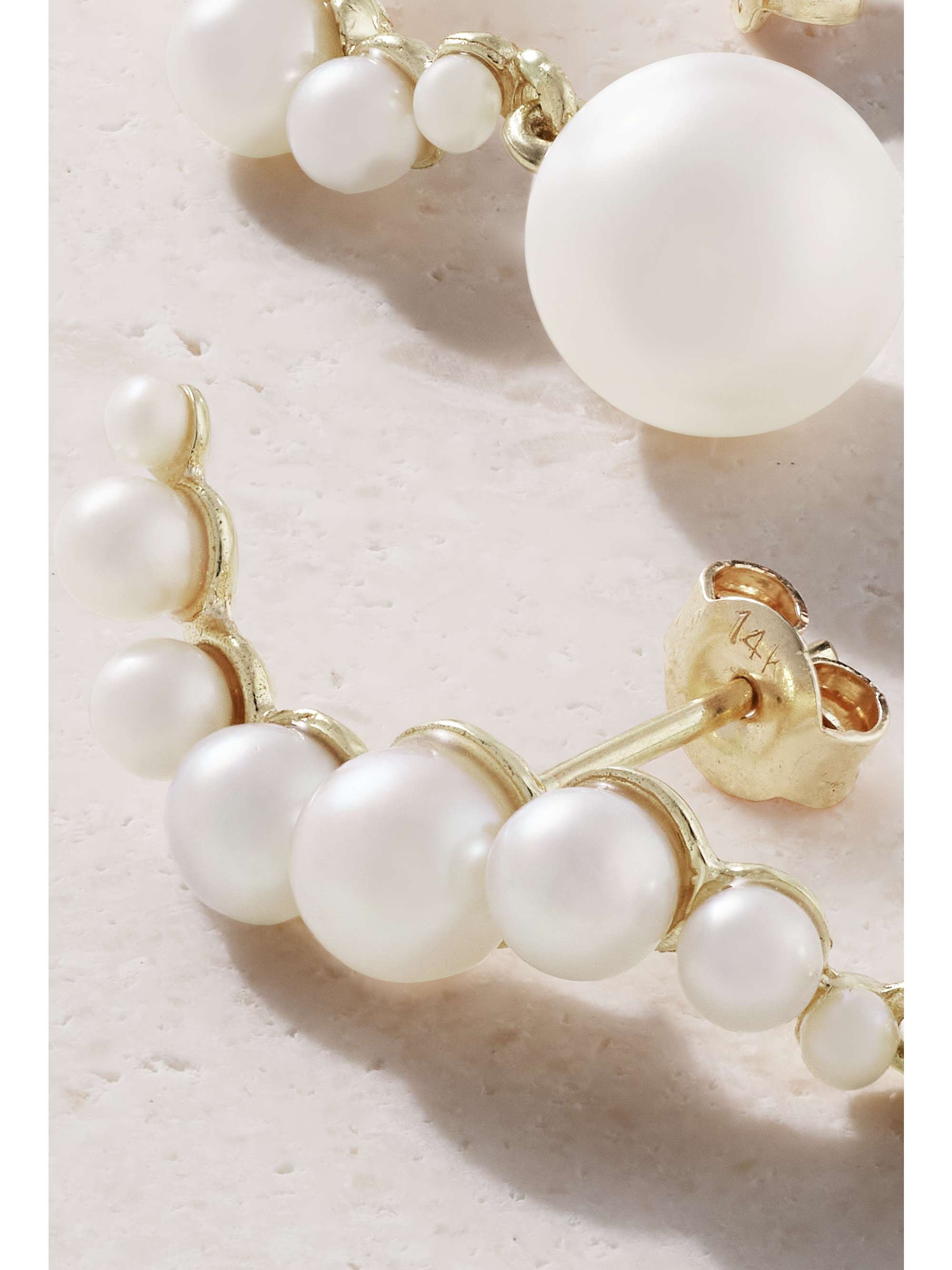 MATEO 14-karat gold pearl earrings