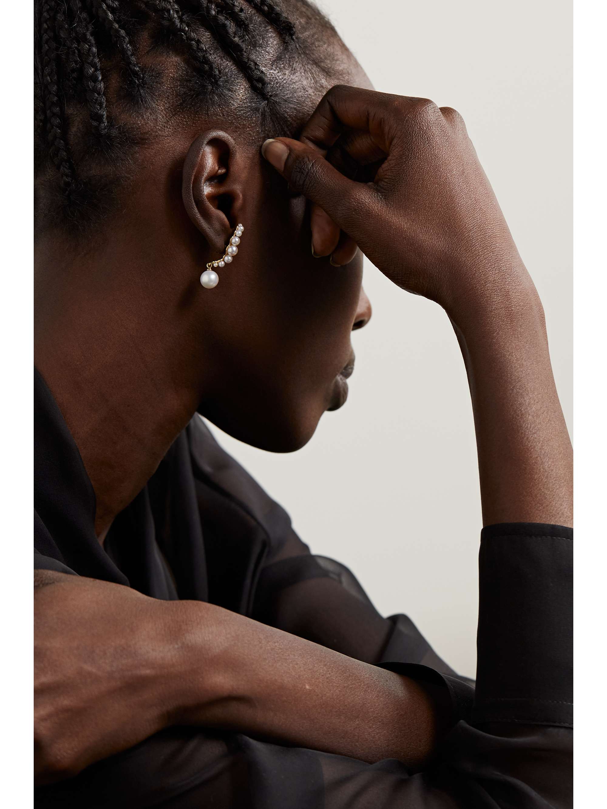 MATEO 14-karat gold pearl earrings
