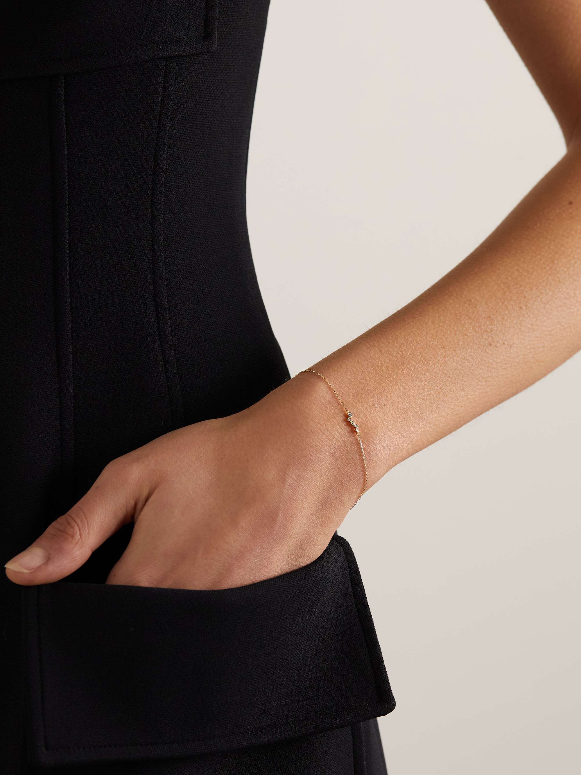 MATEO Wave 14-karat gold diamond bracelet