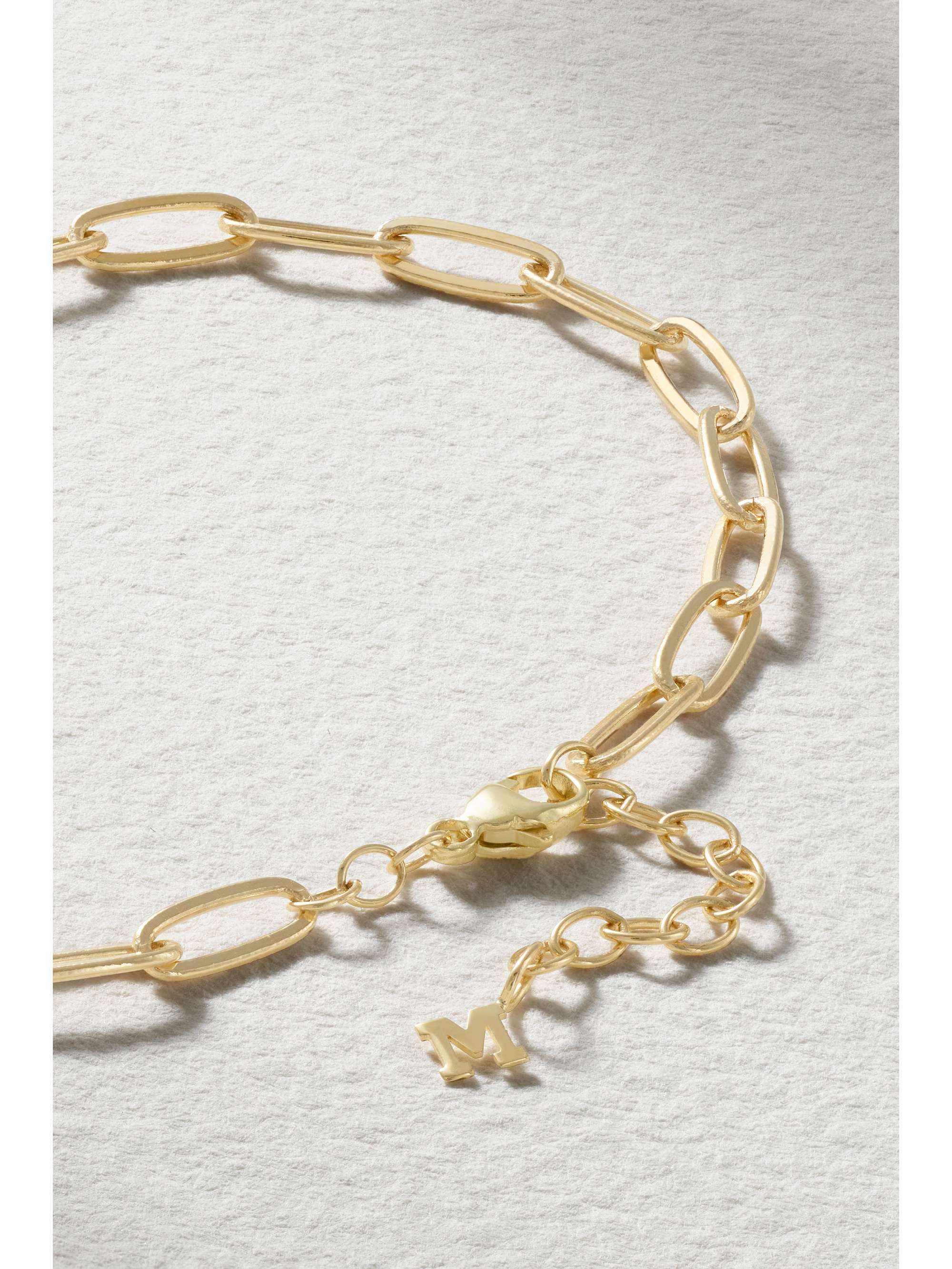 MATEO Paperclip Chain 14-karat gold bracelet