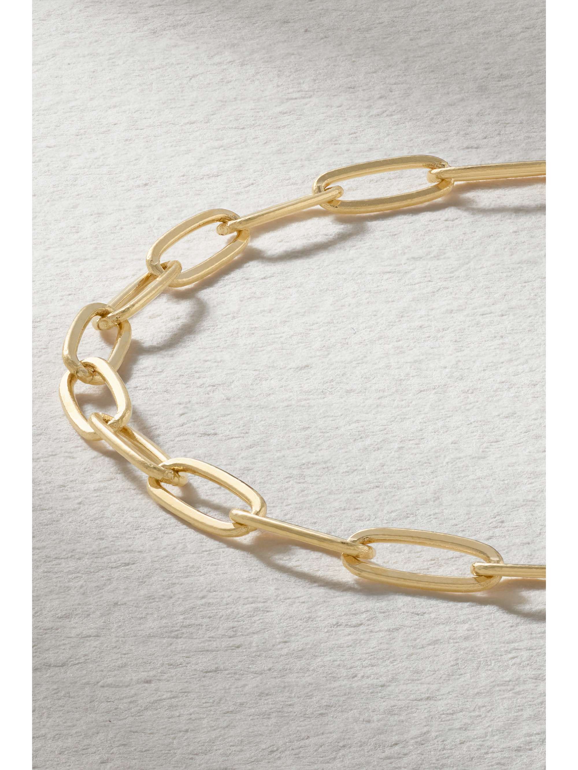 MATEO Paperclip Chain 14-karat gold bracelet