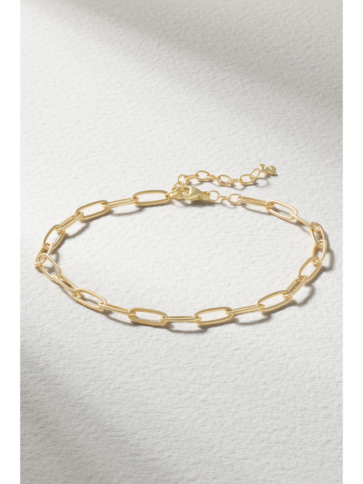 Mateo Paperclip Chain 14-karat Gold Bracelet