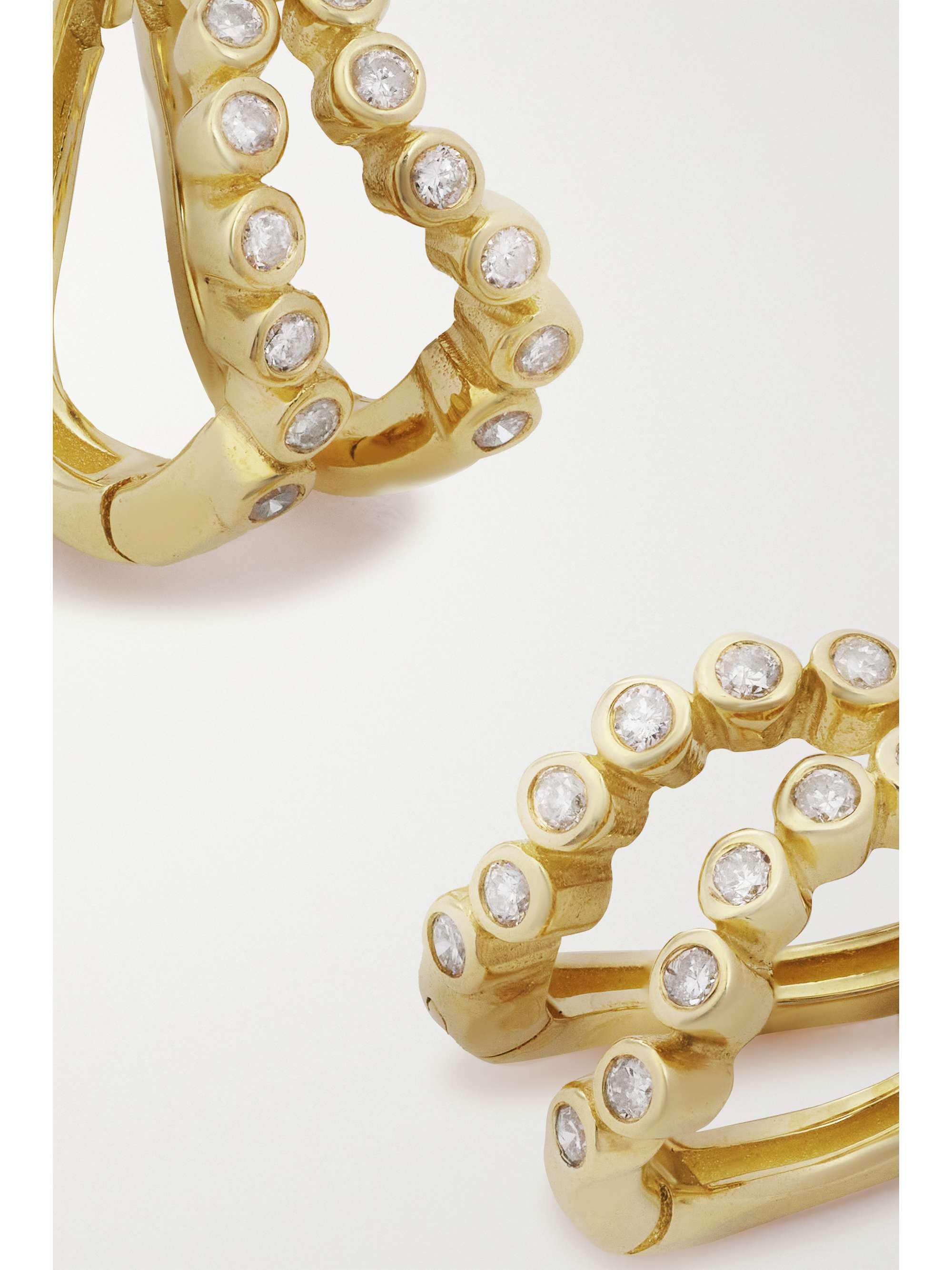 MATEO Wave 14-karat gold diamond earrings