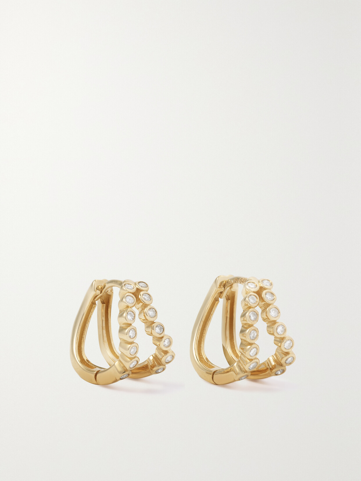 Mateo - Wave 14-karat Gold Diamond Earrings - One size