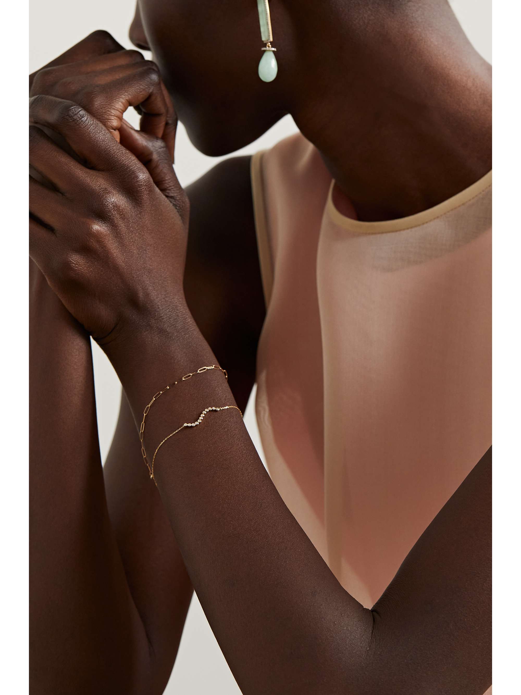 MATEO Wave 14-karat gold diamond bracelet