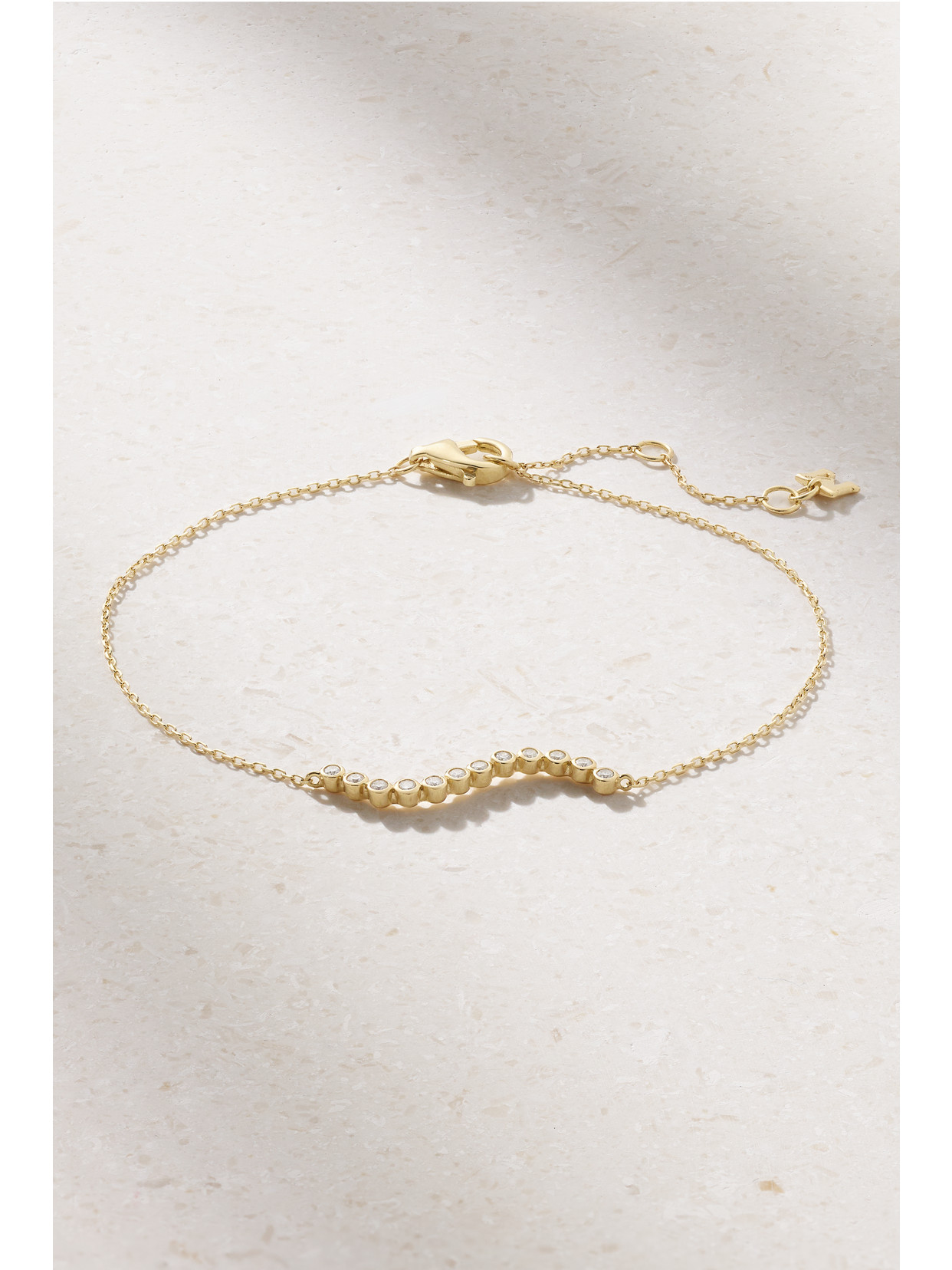 Mateo Wave 14-karat Gold Diamond Bracelet