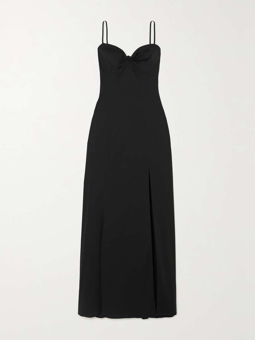 Staud Nataly Twisted Stretch-cotton Poplin Midi Dress