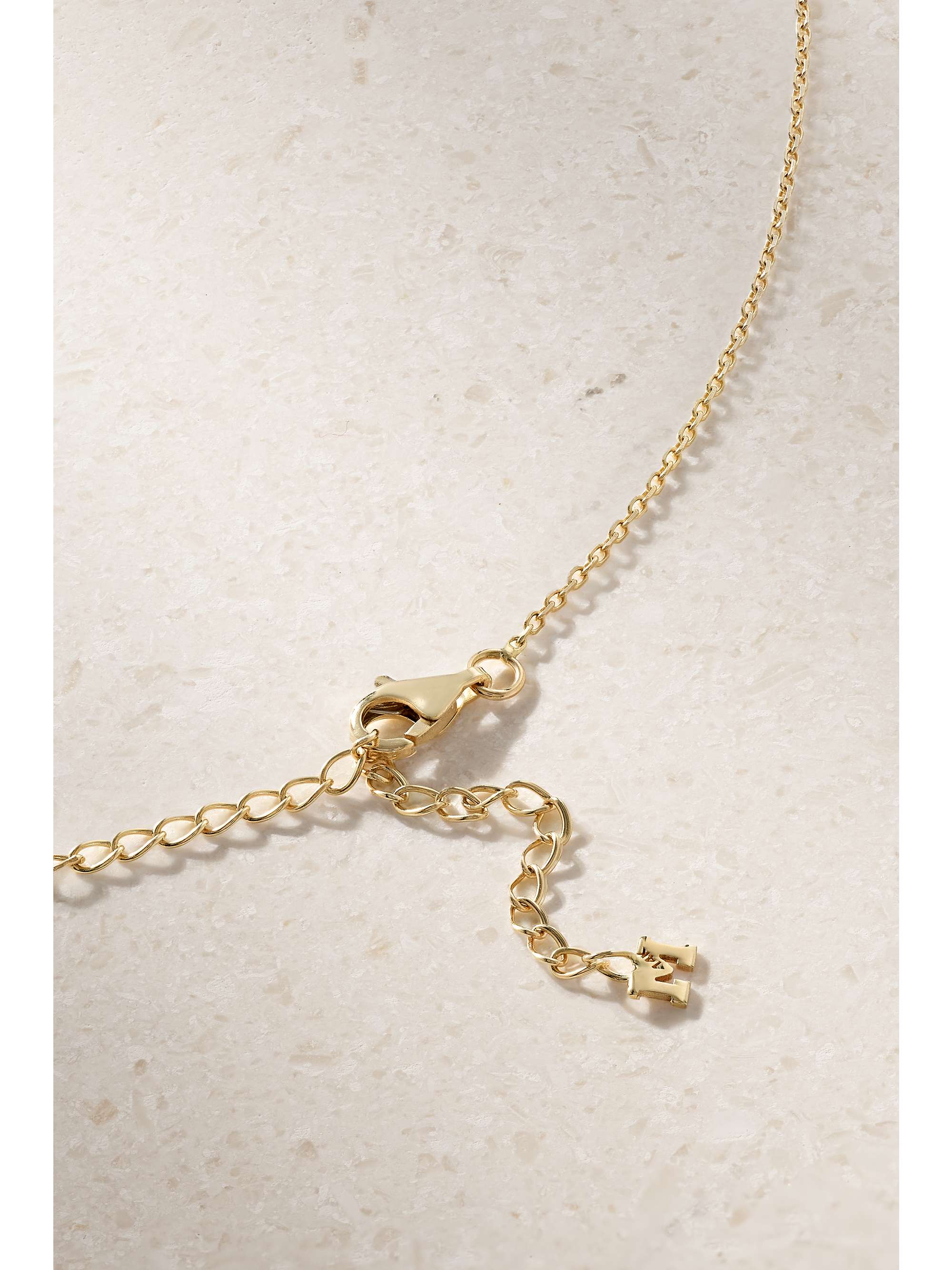 MATEO 14-karat gold, topaz and diamond necklace