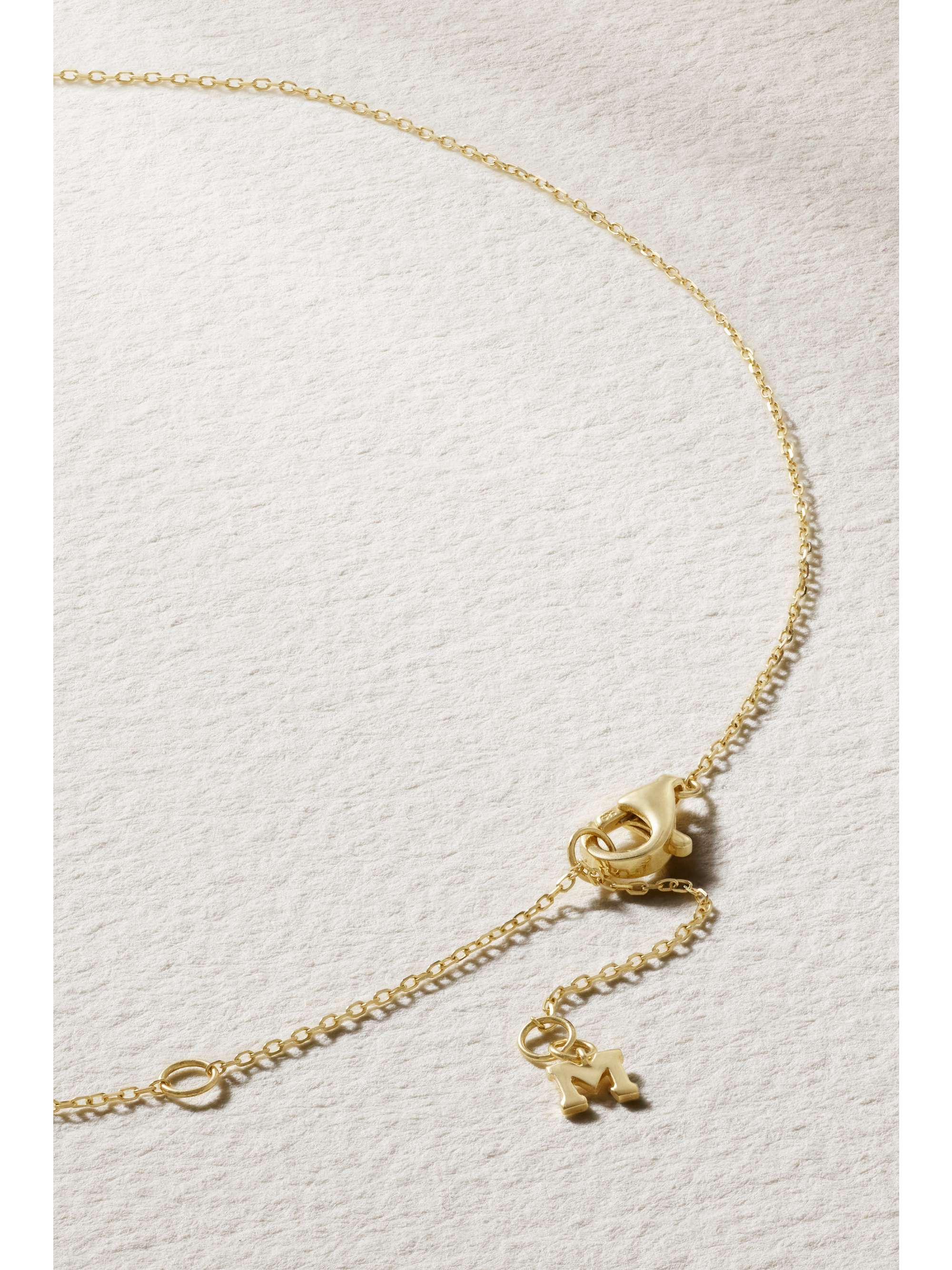 MATEO Wave 14-karat gold diamond necklace