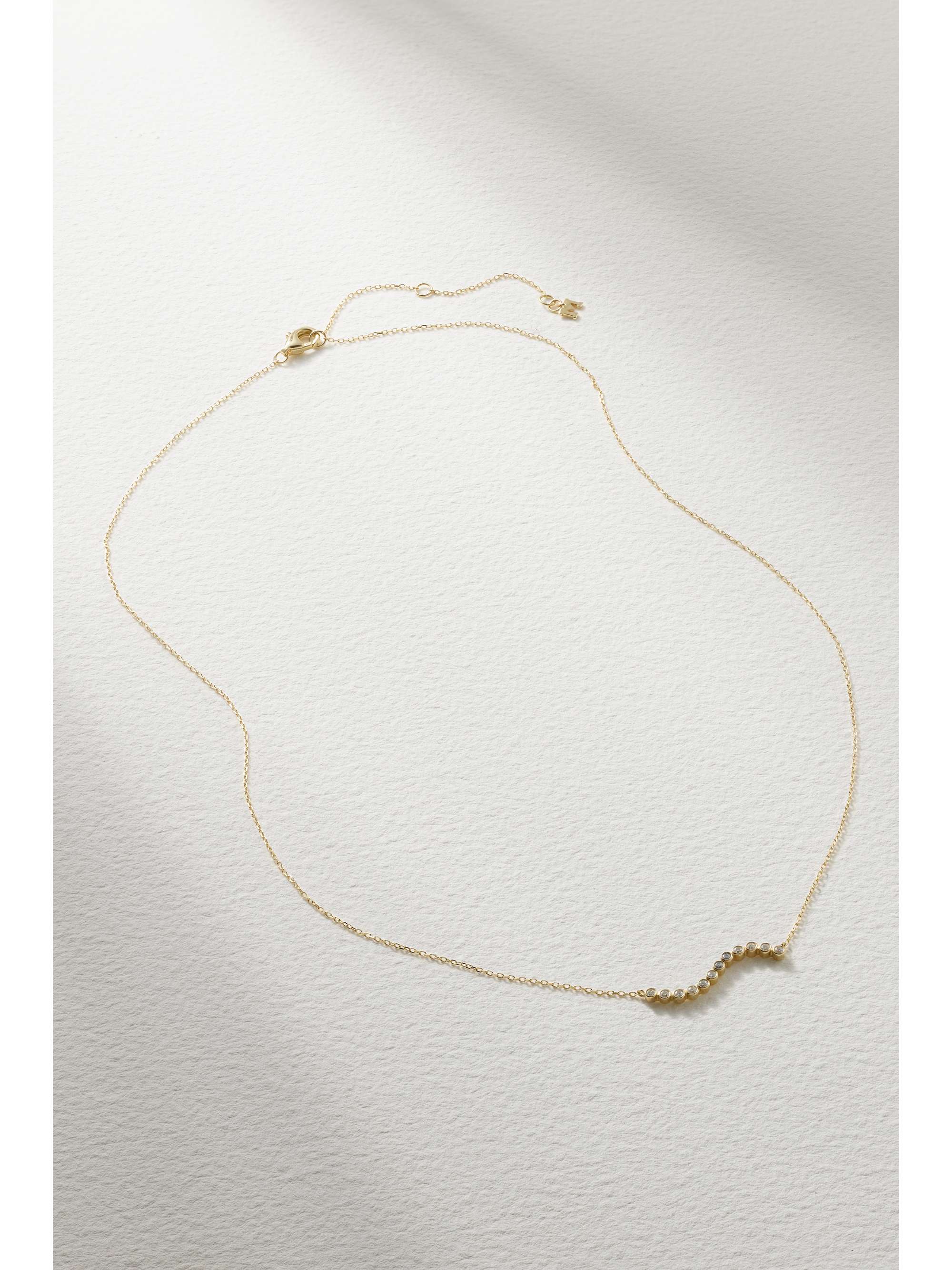 MATEO Wave 14-karat gold diamond necklace