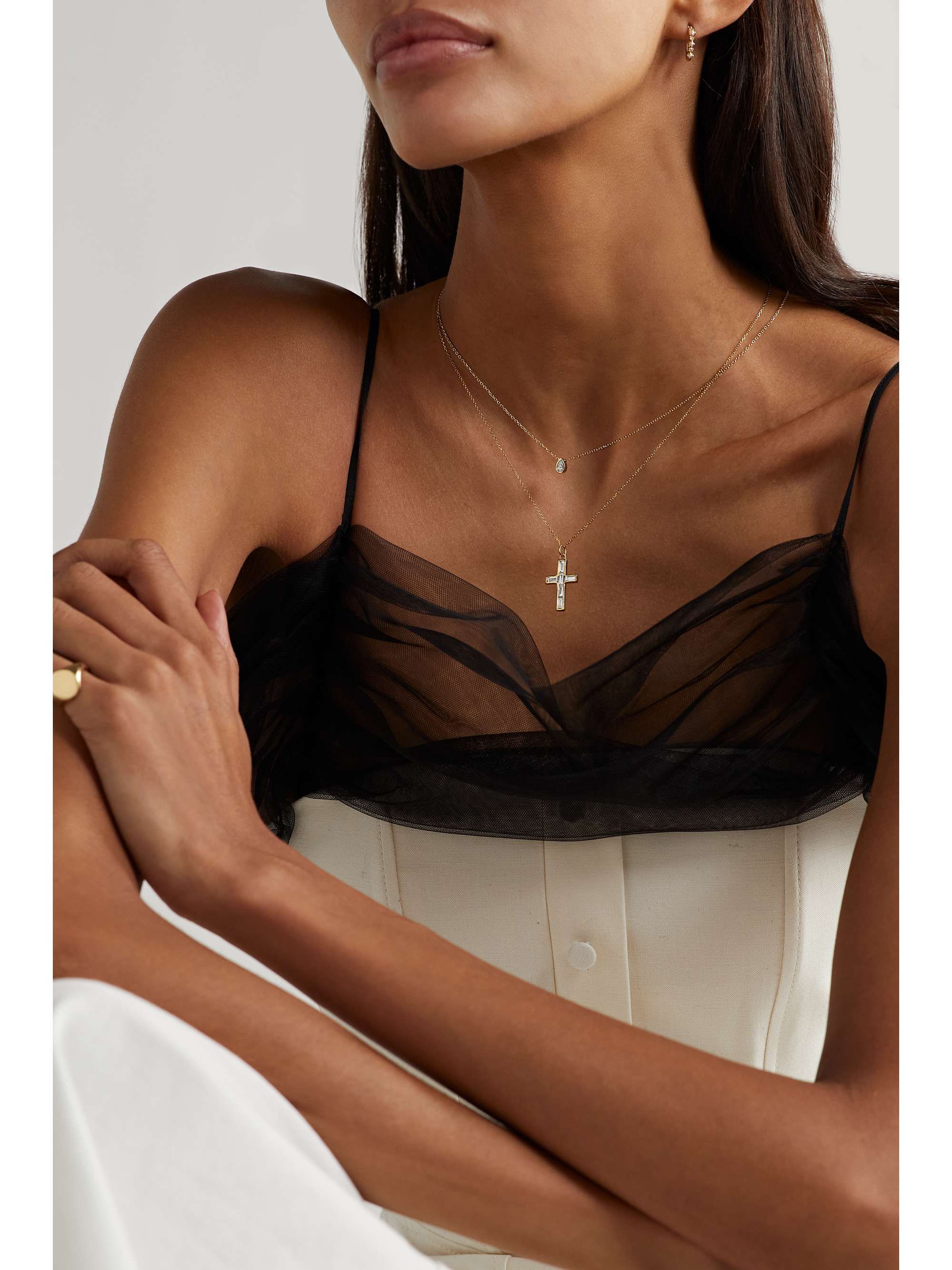 MATEO 14-karat gold diamond necklace