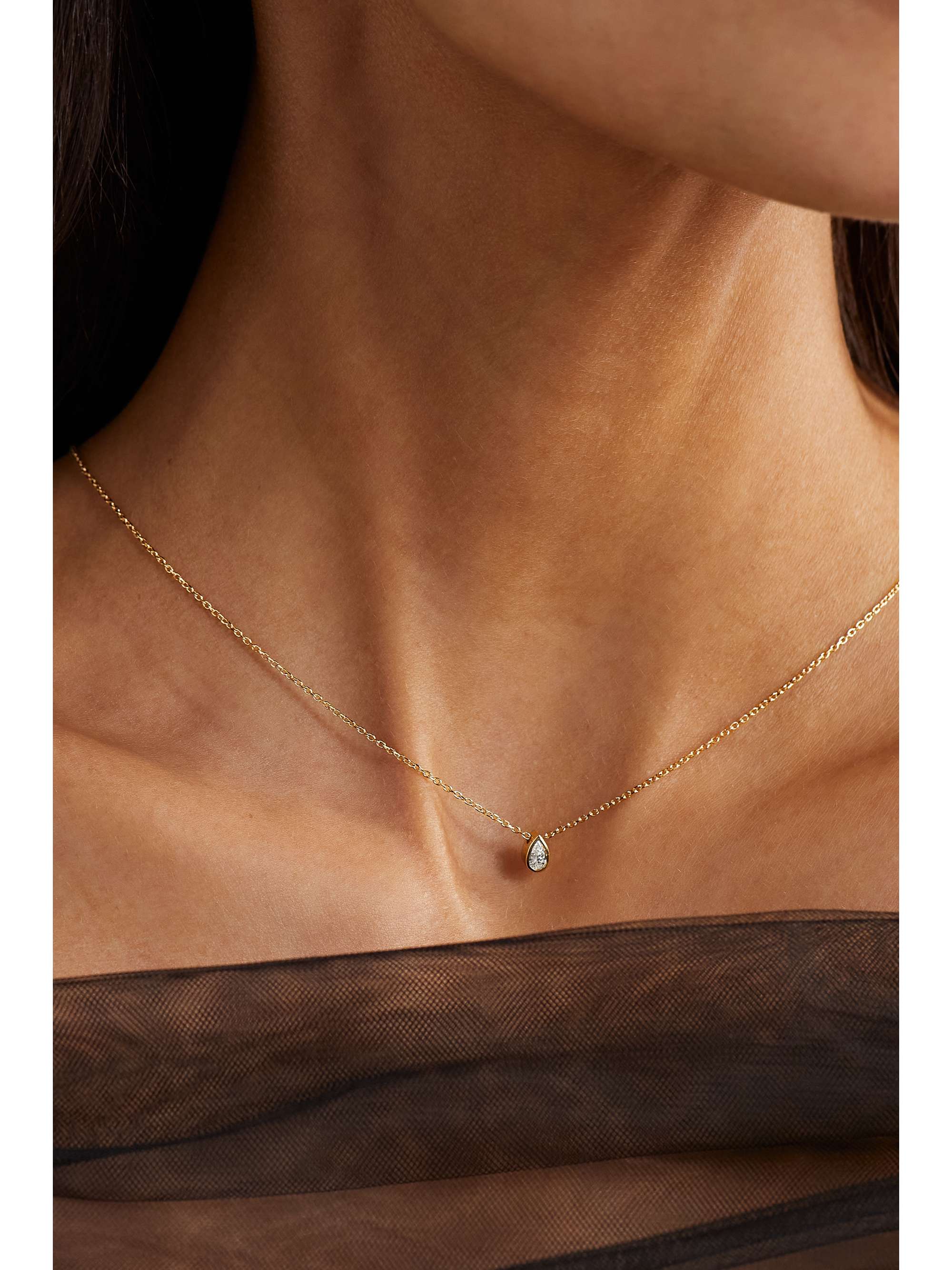 MATEO 14-karat gold diamond necklace