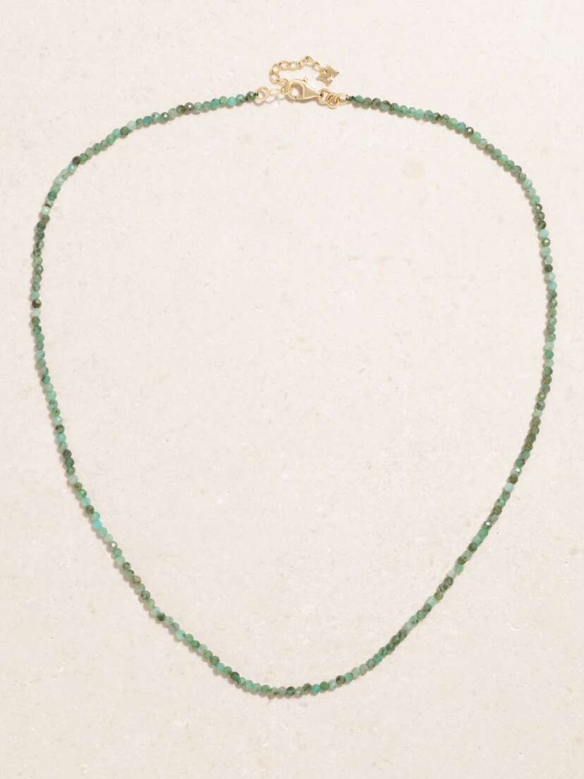 Mateo 14-karat Gold Emerald Necklace