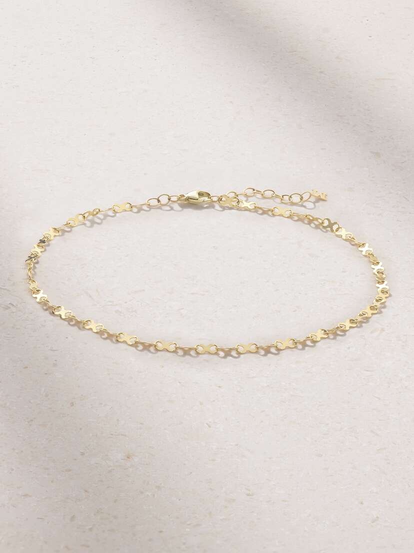 Mateo Infinity 14-karat Gold Anklet