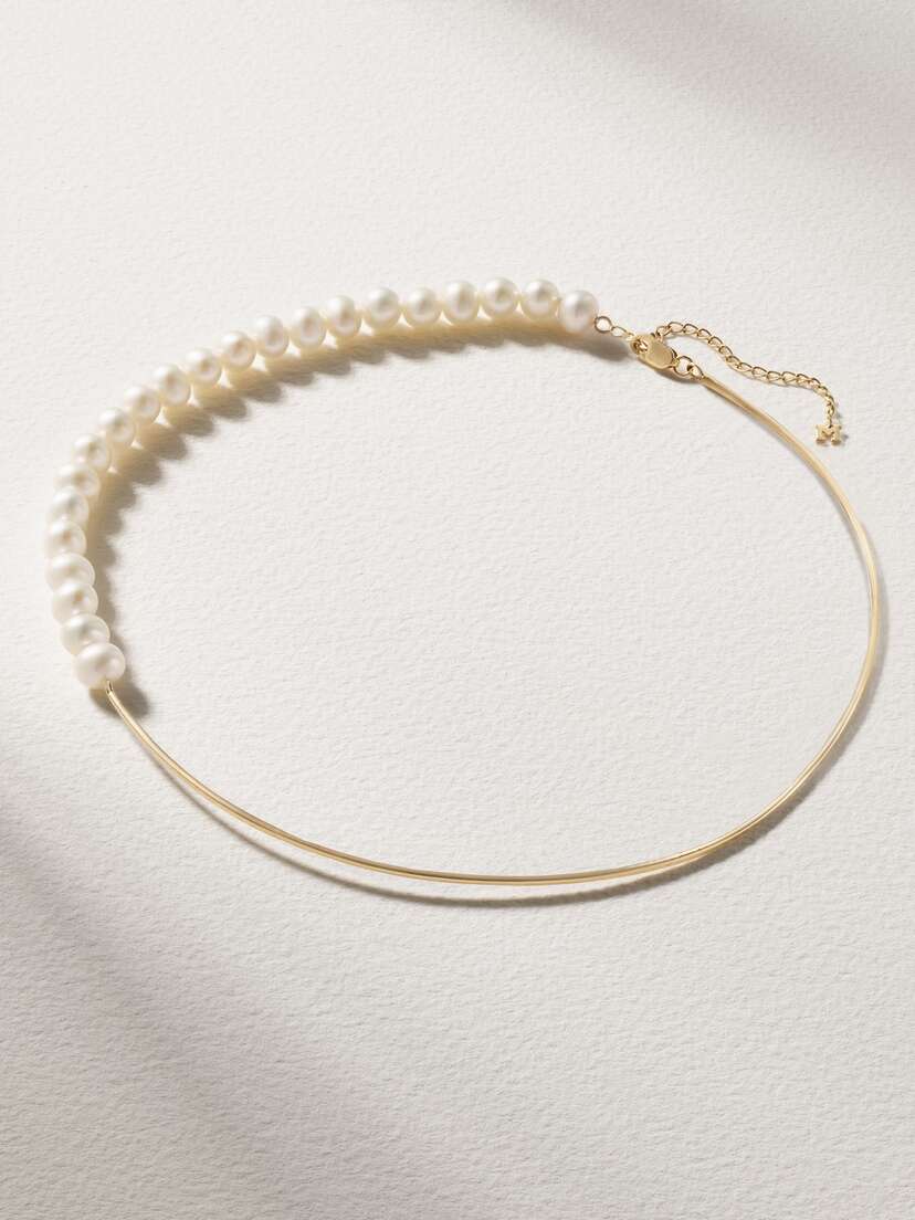 Mateo 14-karat Gold Pearl Choker