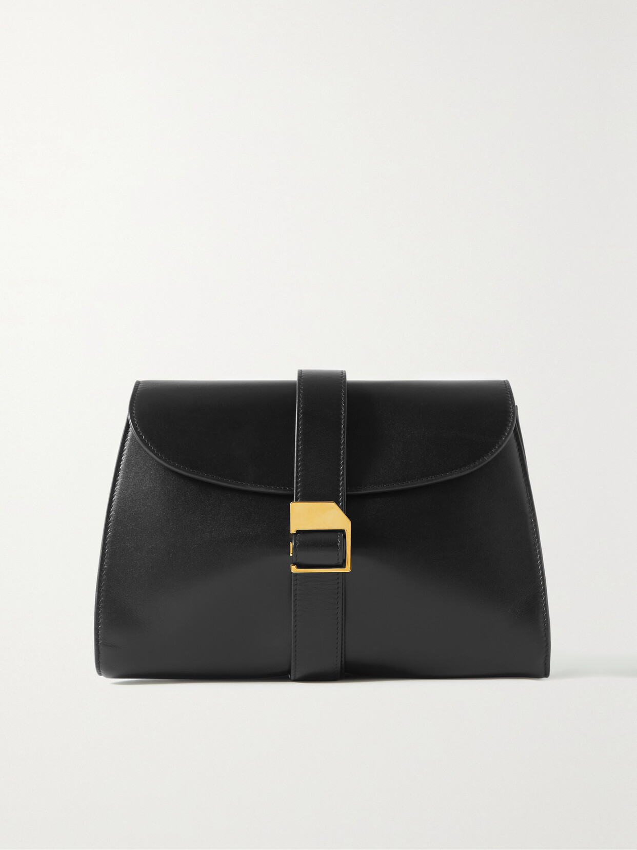 The Row - Isla Leather Clutch - Black