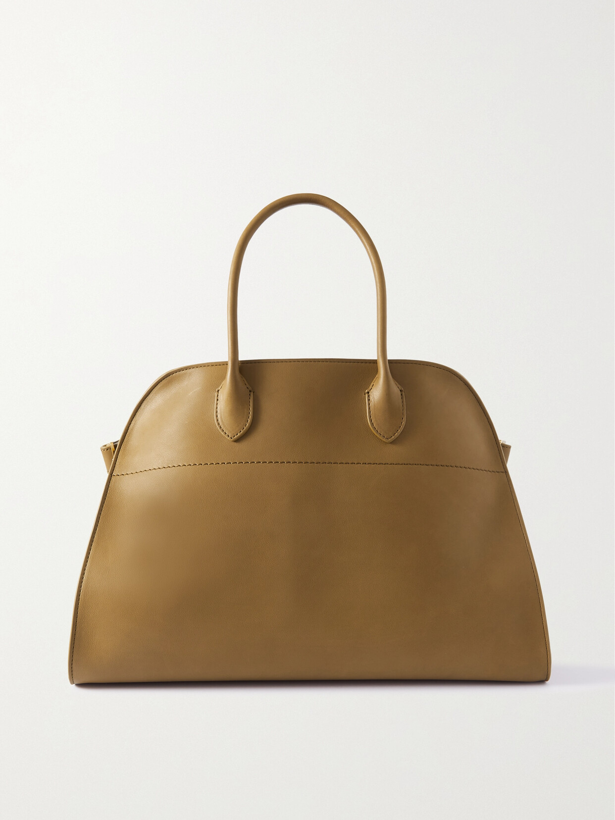 The Row - Margaux Buckled Leather Tote - Brown