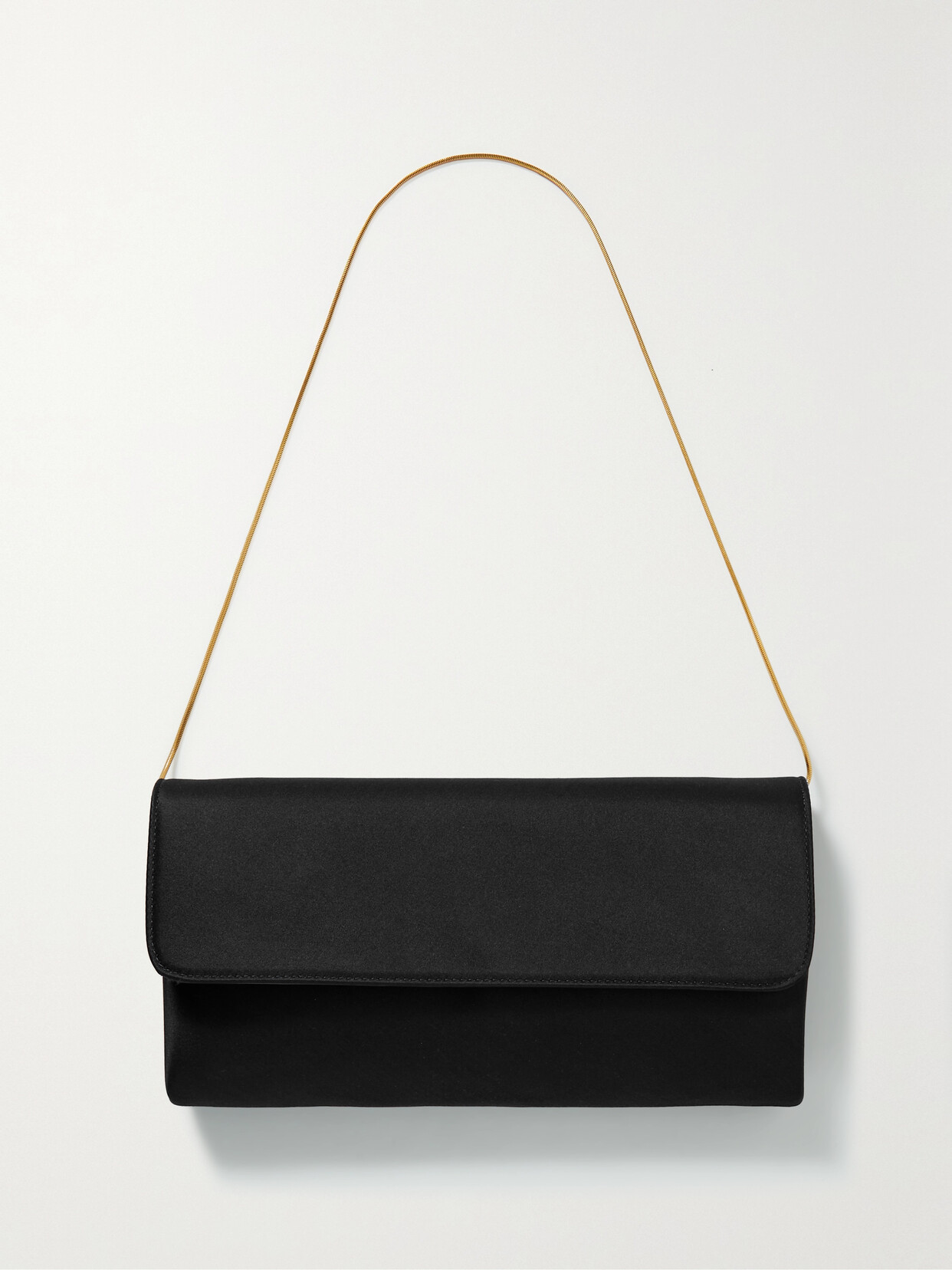 The Row - Aurora Satin Shoulder Bag - Black