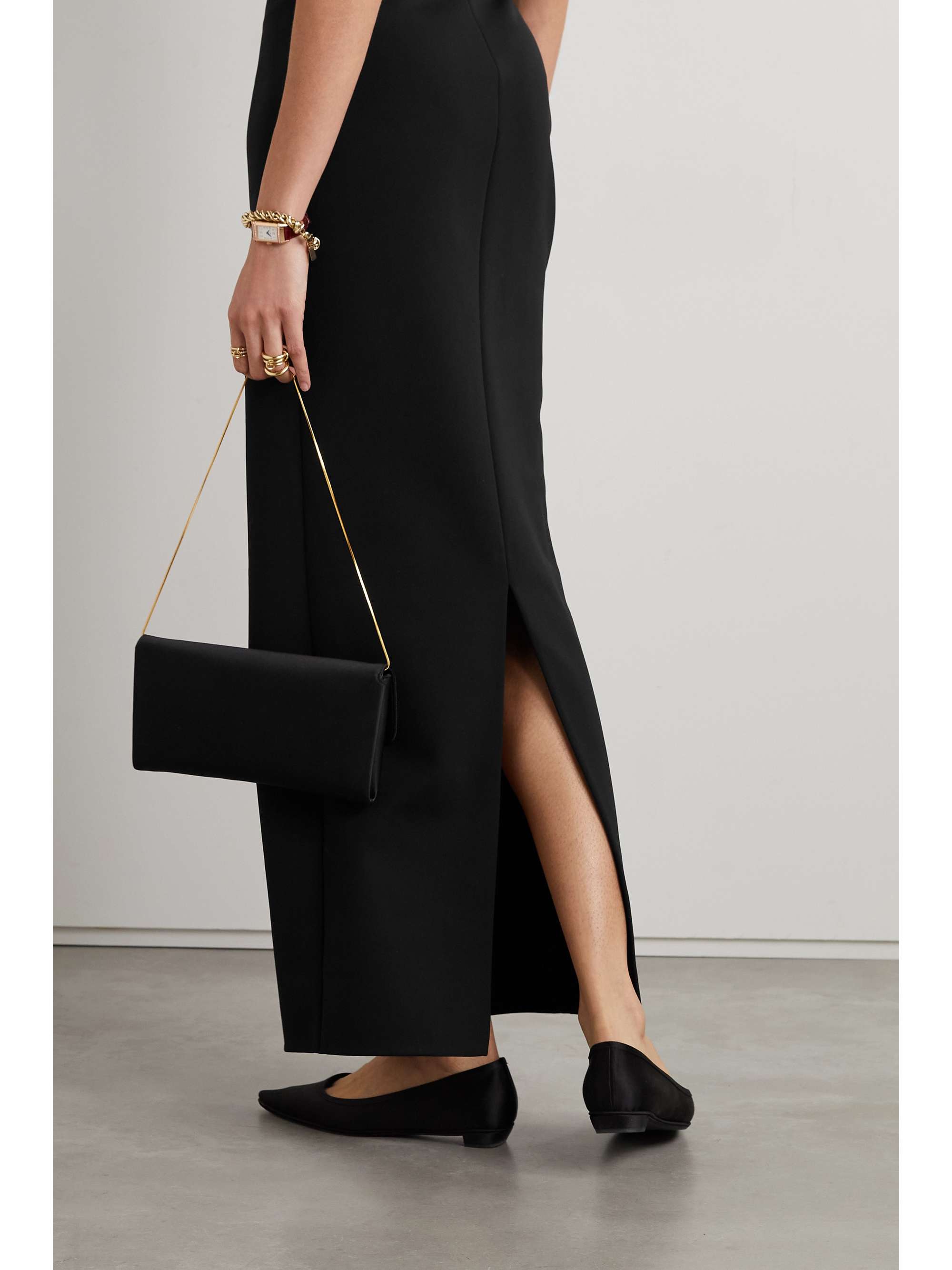 THE ROW Aurora satin shoulder bag | NET-A-PORTER