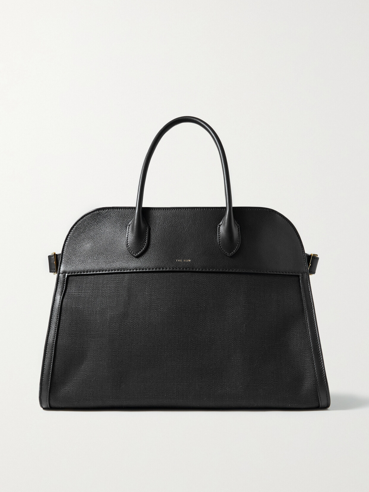 The Row - Margaux 15 Buckled Leather-trimmed Canvas Tote - Black