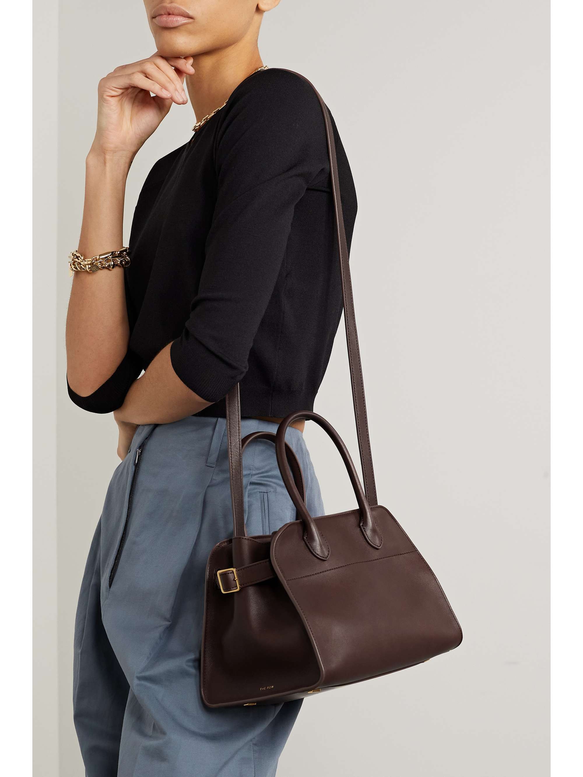 THE ROW Margaux 10 buckled leather tote