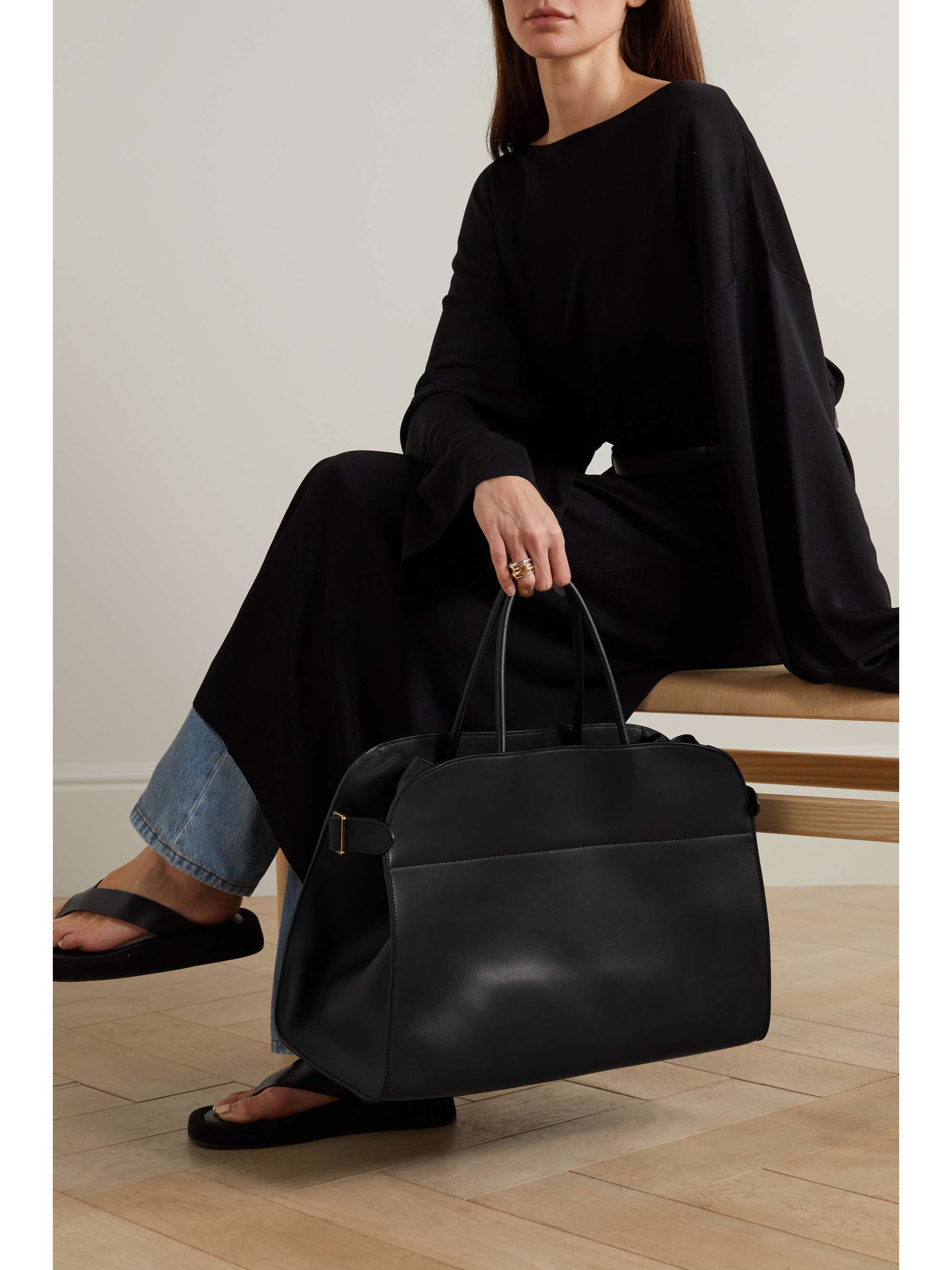 THE ROW Margaux 17 buckled leather tote