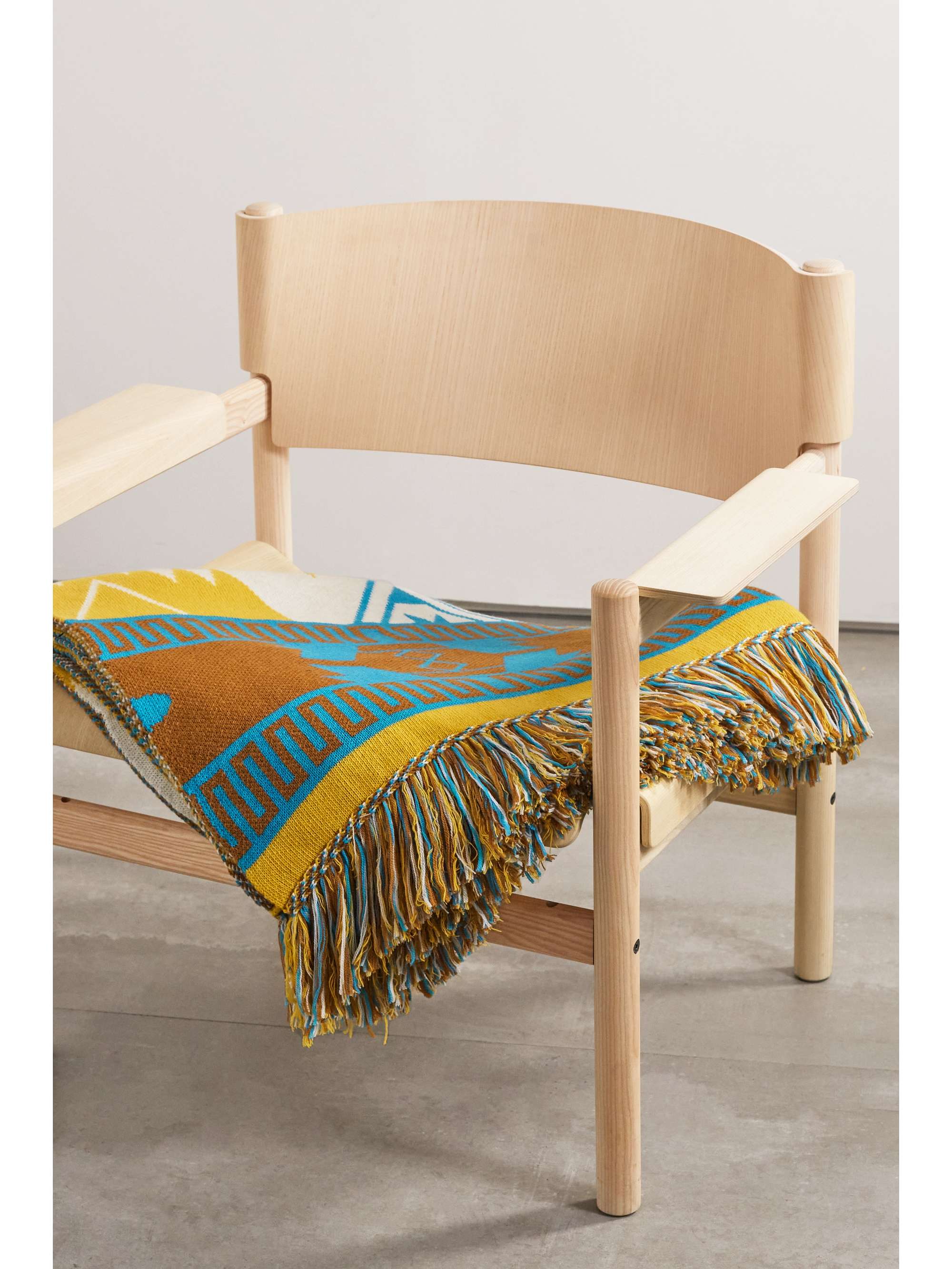 ALANUI Icon fringed wool-jacquard blanket