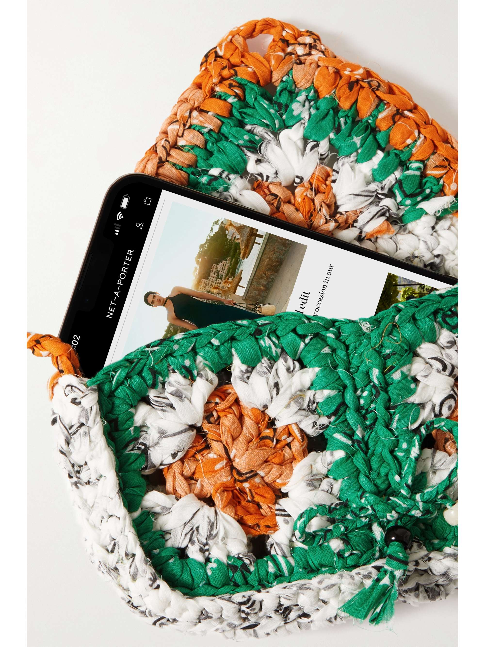 ALANUI Bandana Smartphone-Hülle aus gehäkelter Baumwolle