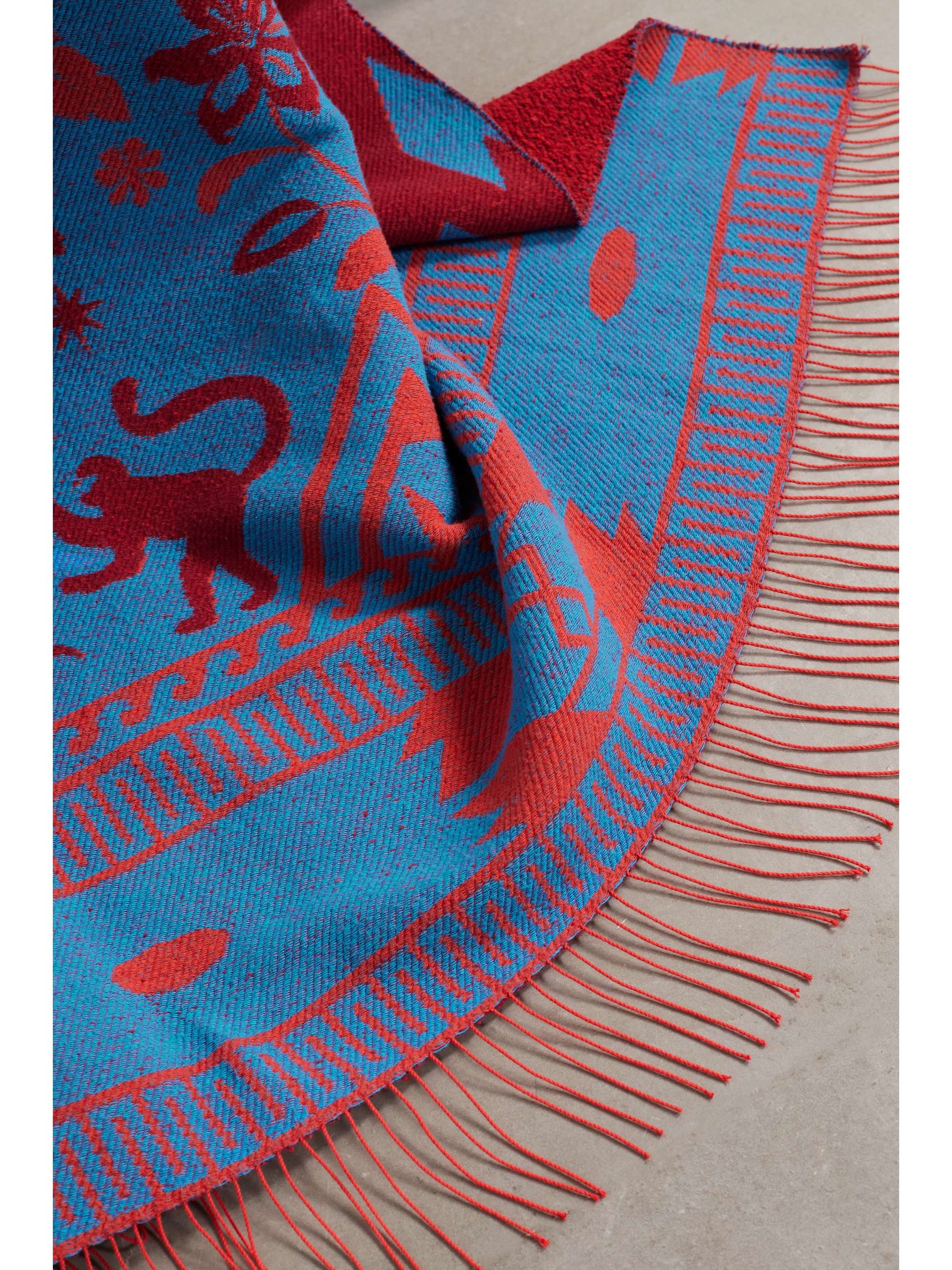 ALANUI Explosion Nature fringed cotton-blend jacquard blanket