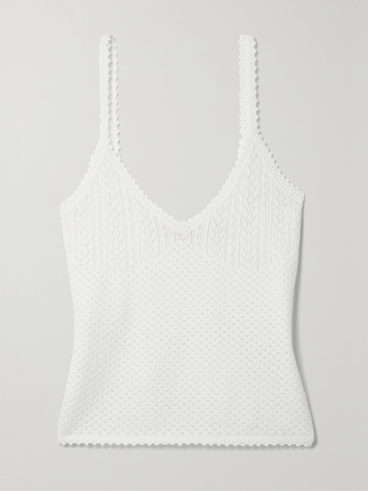 DÔEN - + Net Sustain Addie Organic Cotton-lace Tank - White