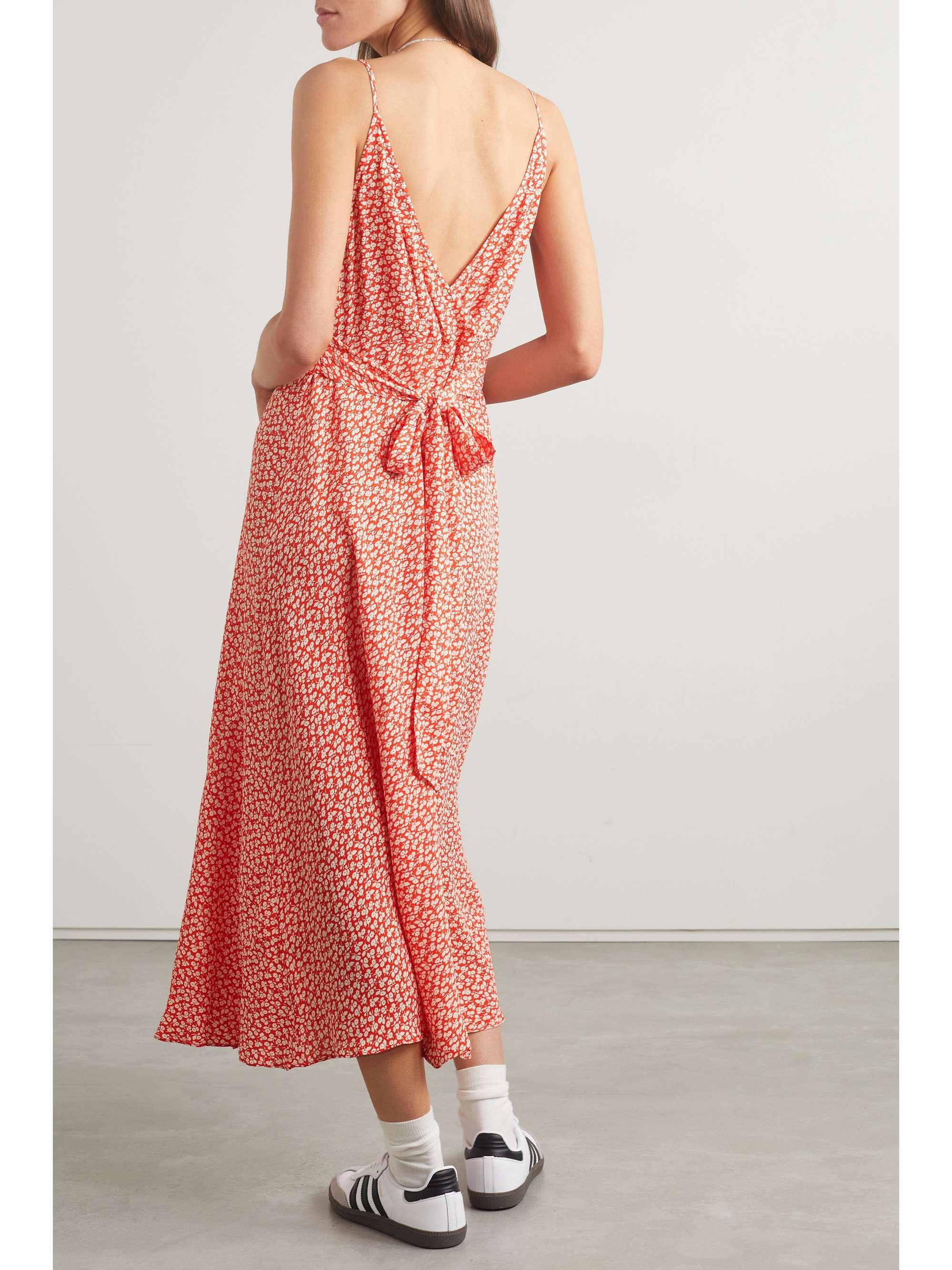 DÔEN Sonia floral-print crepe midi dress