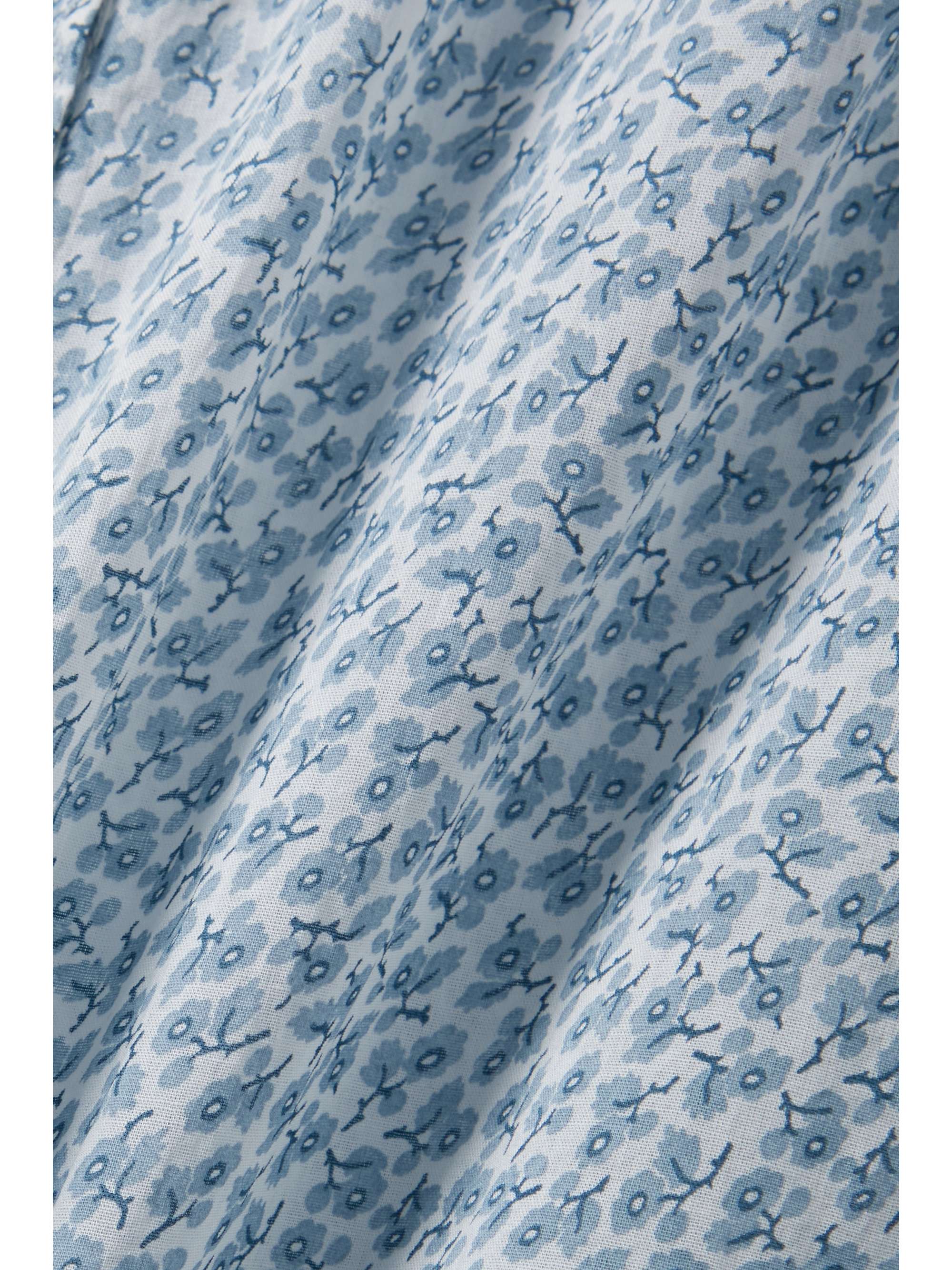 DÔEN Helena belted embroidered floral-print organic cotton-voile midi dress