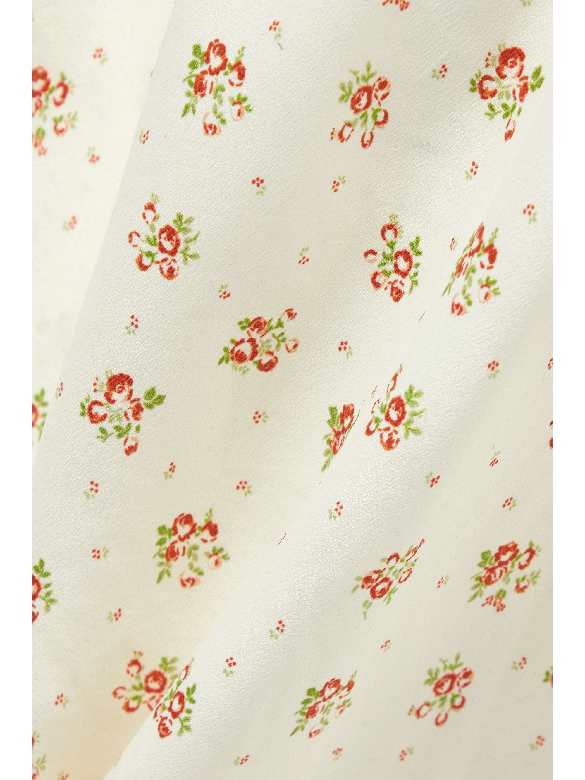 DÔEN Elowen floral-print silk-charmeuse midi skirt